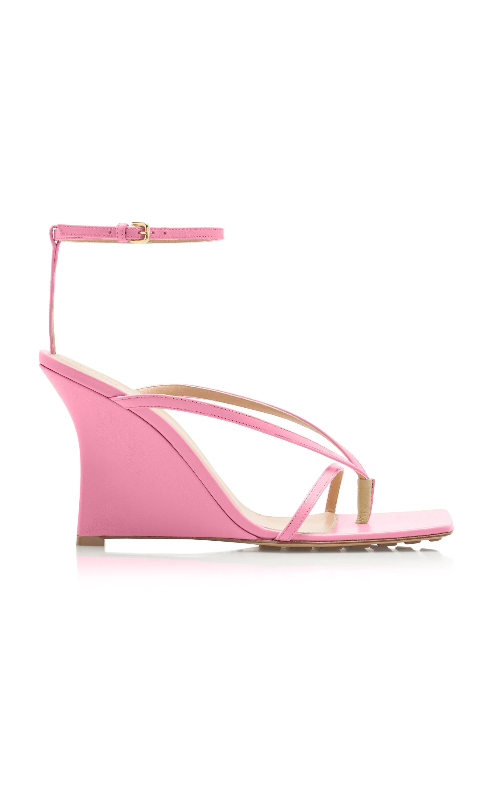 Lounge Nappa Leather Wedge Sandals pink - 1