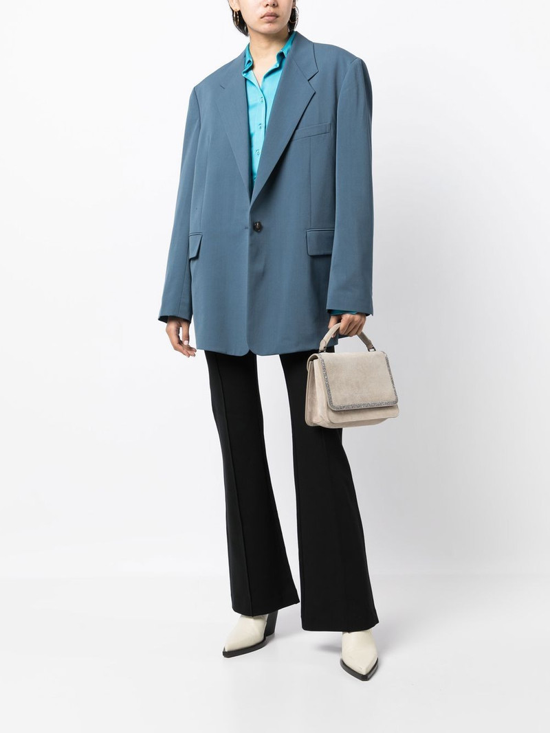 LOW CLASSIC oversized padded shoulder single-breasted blazer outlook
