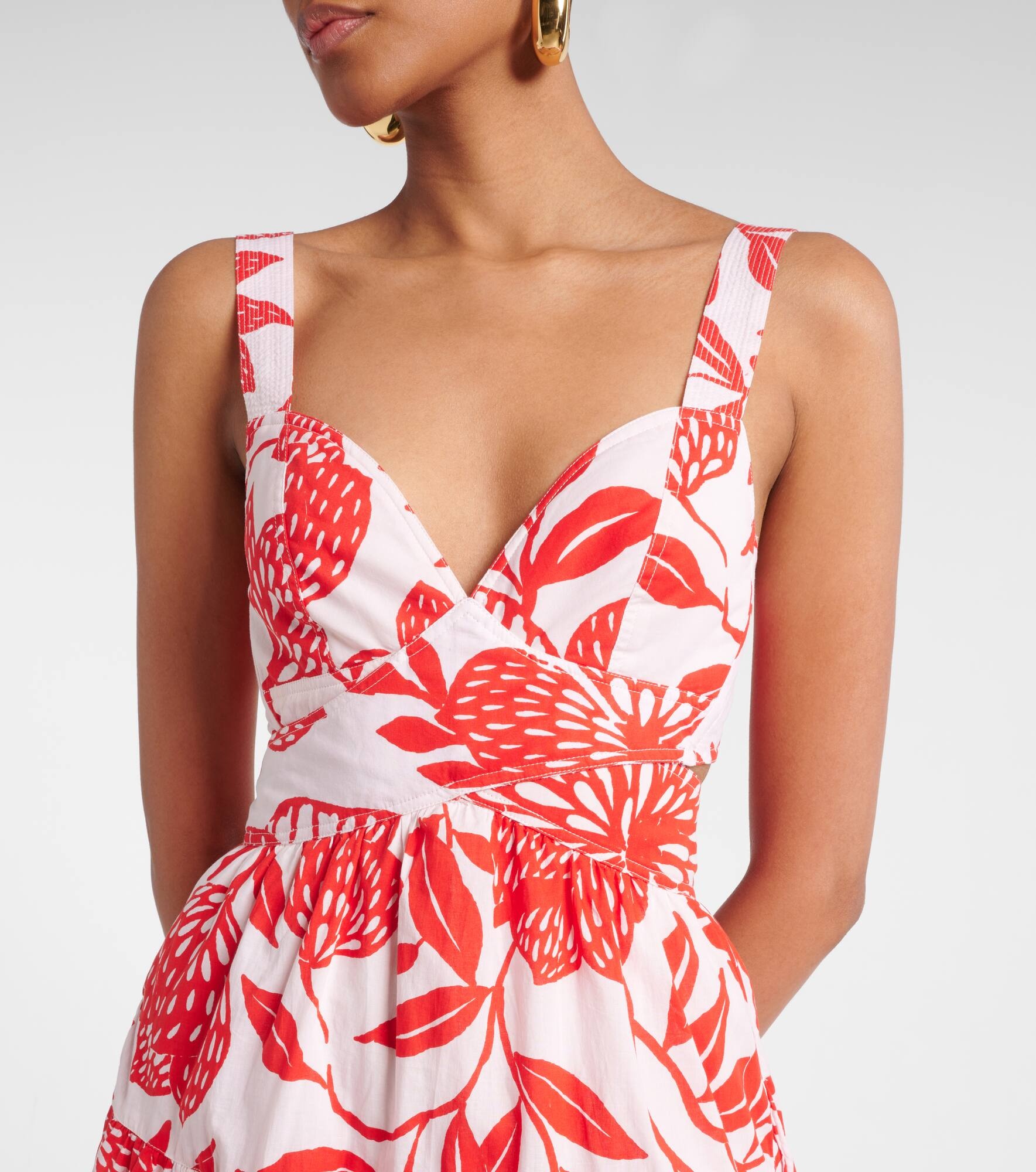 Coco floral cotton midi dress - 4