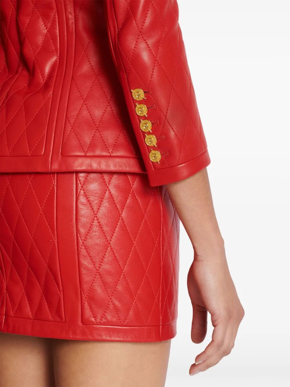Balmain Women Sd To Sd 2 Pkts Lambskin Quilted Jacket - 2