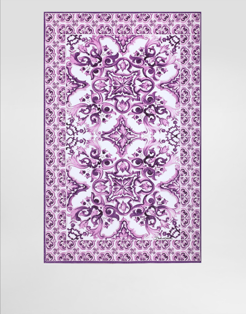 Majolica-print terry beach towel 1
