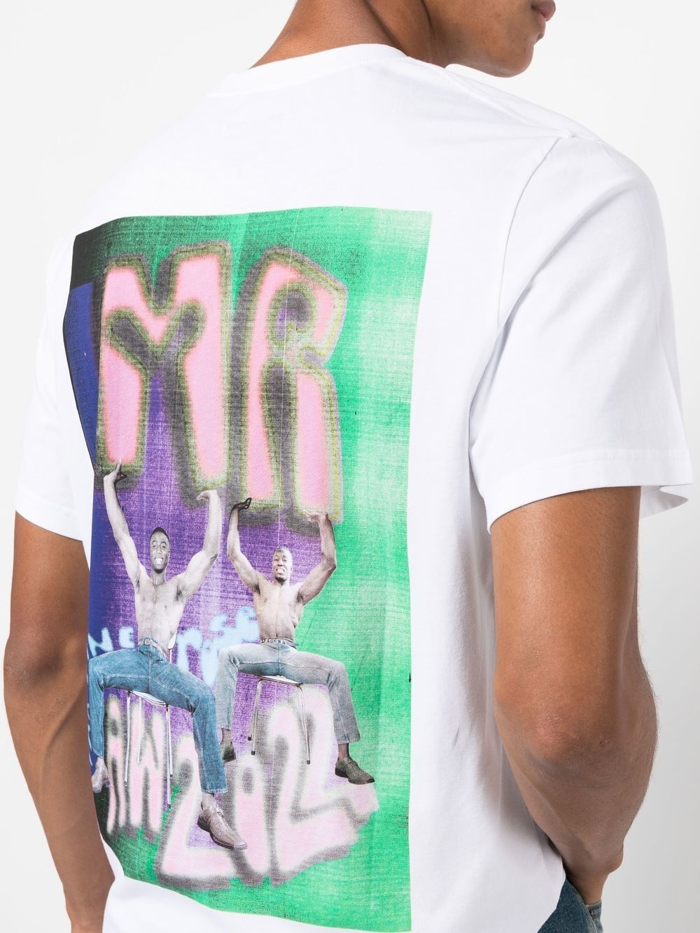 rear graphic-print T-shirt - 5