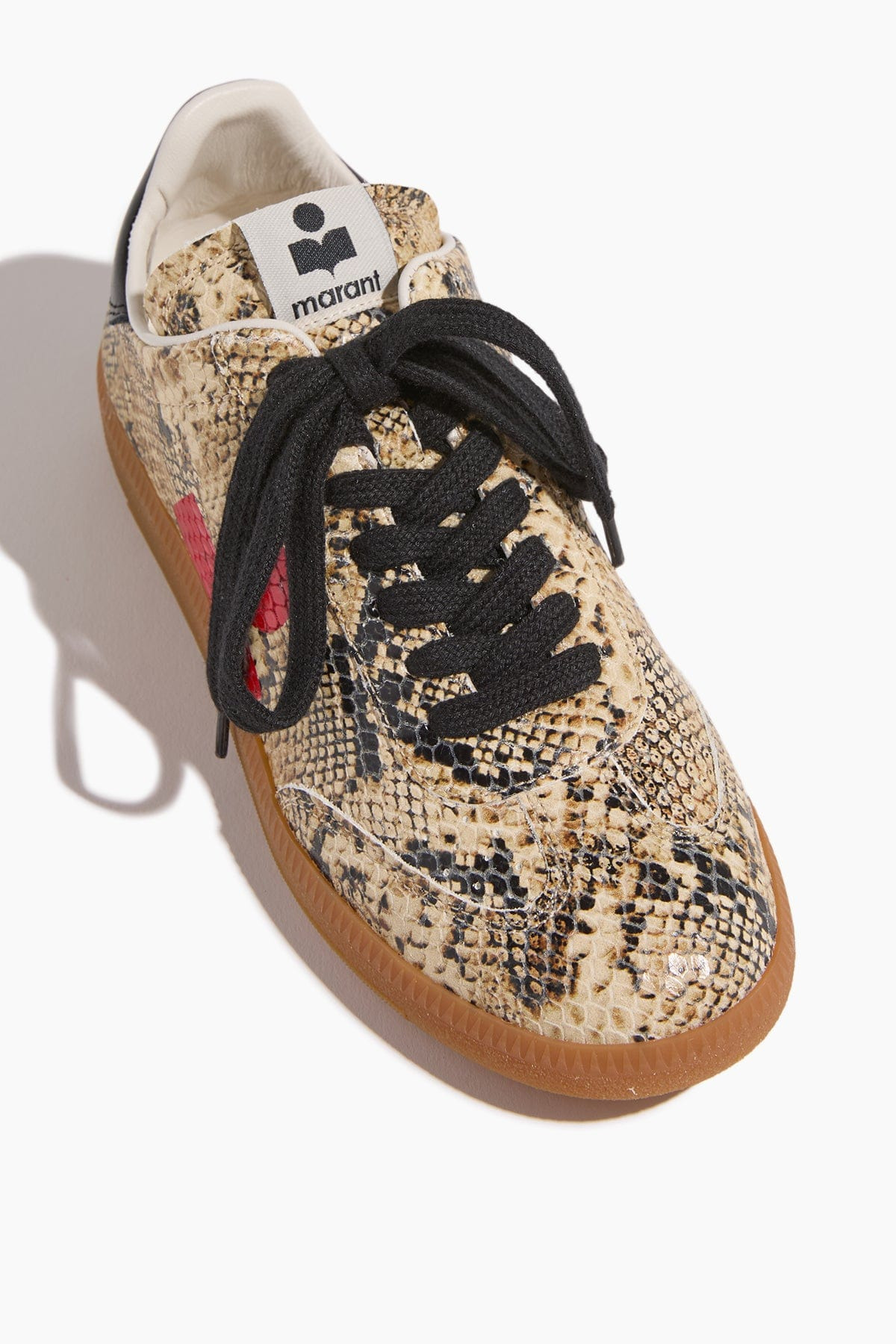Kaycee Sneaker in Beige/Red - 4