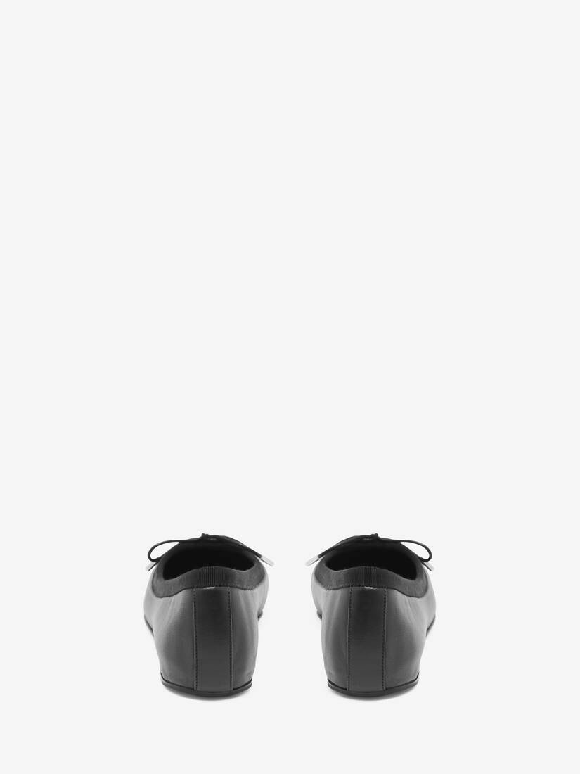 Punk Ballet Flat in Black/silver - 3