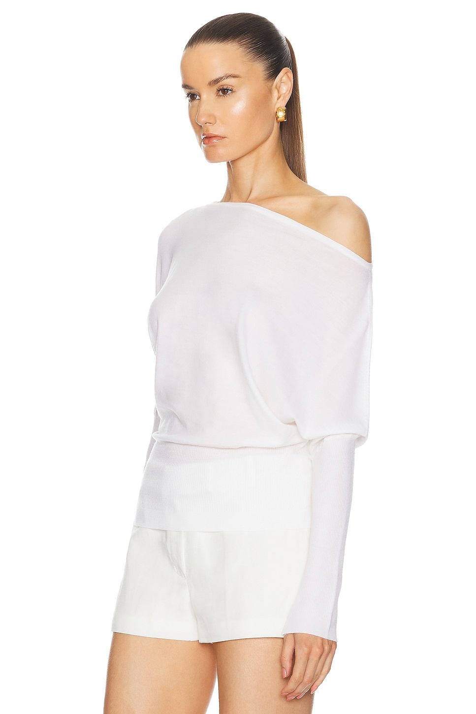 Lavina Draped Off Shoulder Sweater - 3