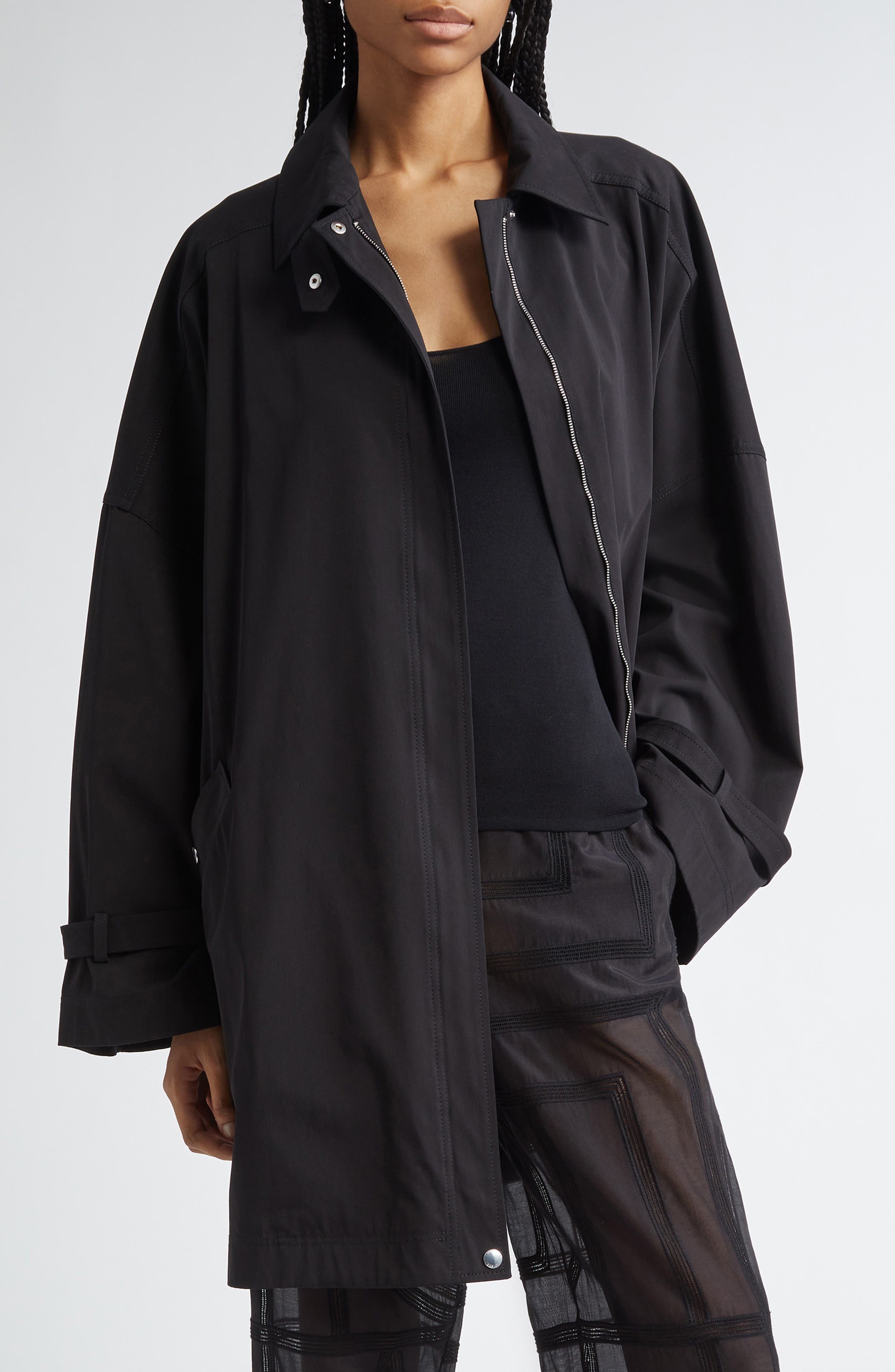 TOTEME Oversize Trench Jacket in Black at Nordstrom - 1