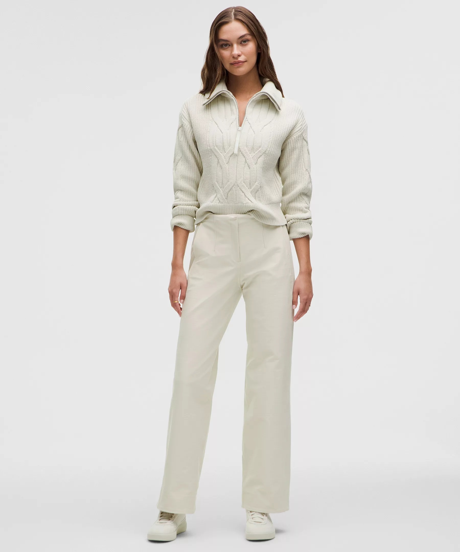 Cable-Knit Oversized Half Zip - 2
