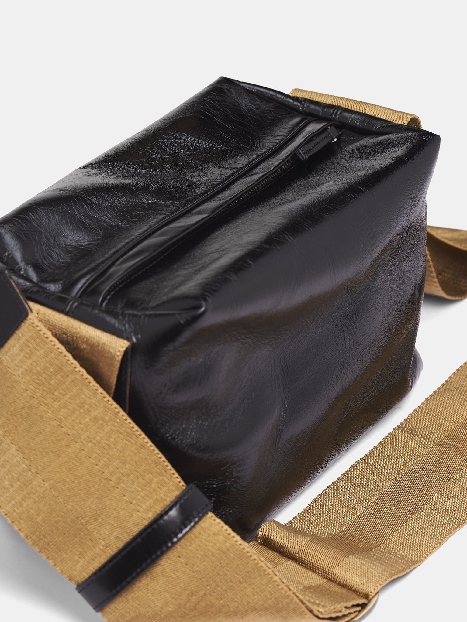 Black Leather Shoulder Bag - 3