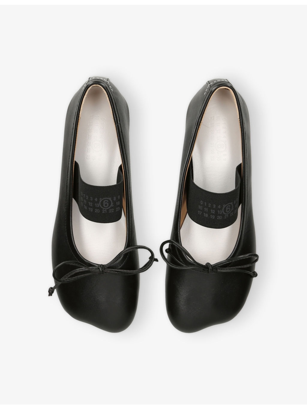 Logo-Elastic Leather Ballet Slippers - 2