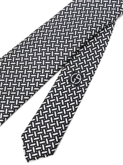 GIORGIO ARMANI graphic-print cotton blend tie outlook