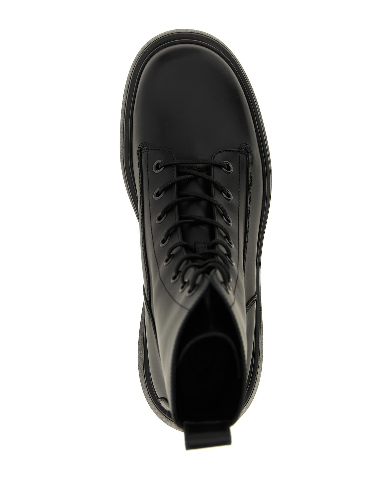 Leather Combat Boots - 4