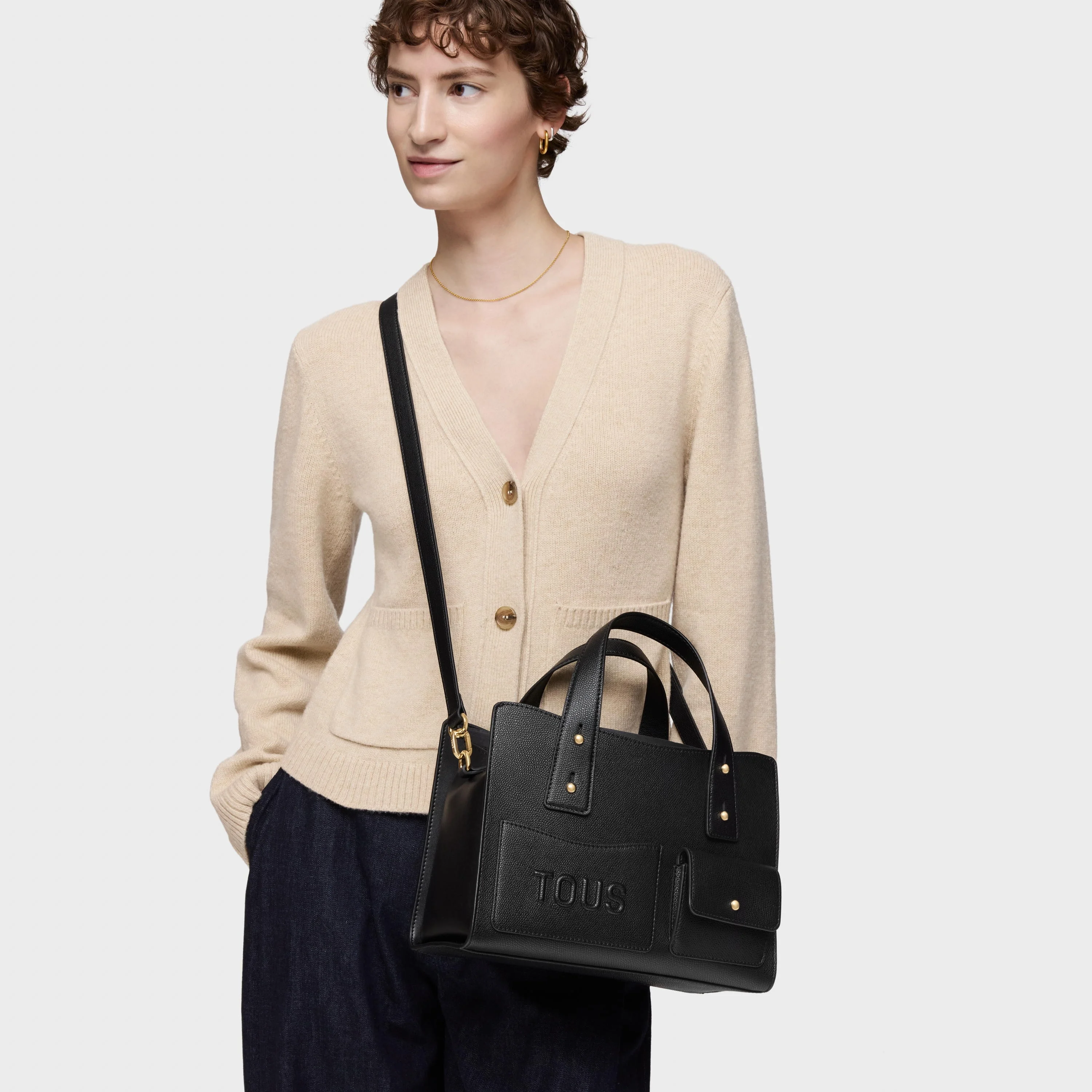 Medium black City bag TOUS Back to Basics - 1