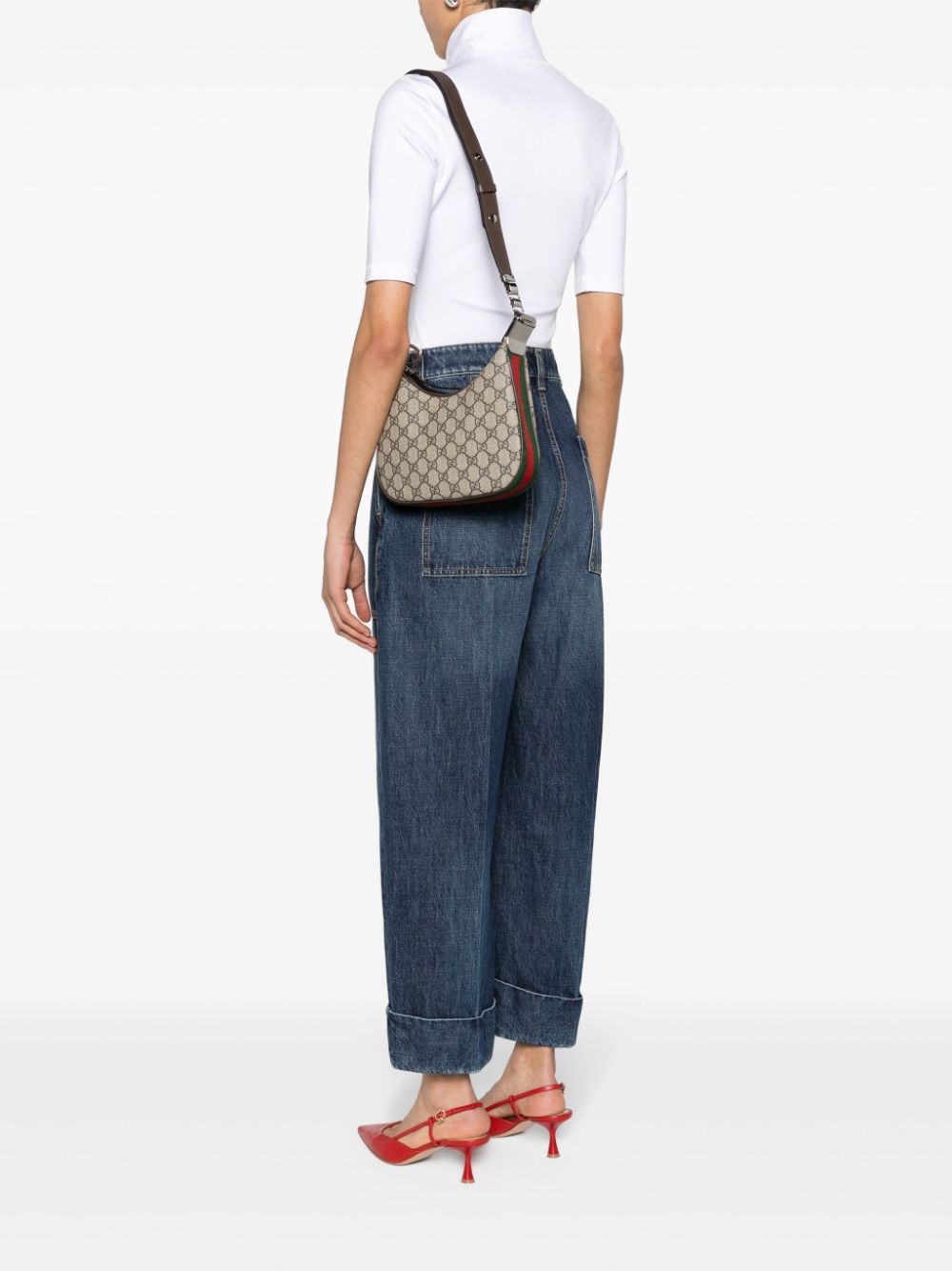 GG Supreme interchangeable-strap shoulder bag - 2