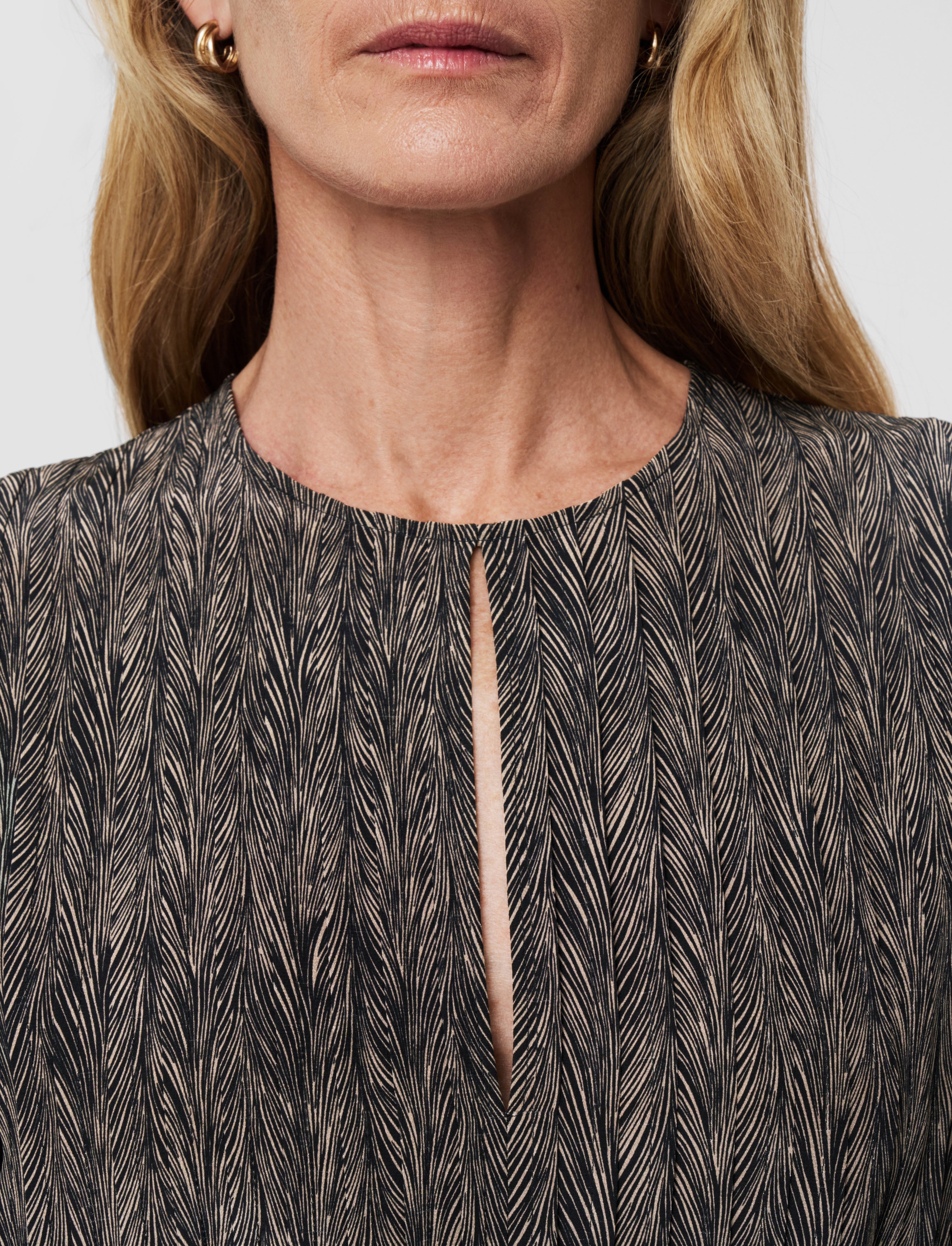 Sibelle Crepe de Chine Print Silk Dress - 5