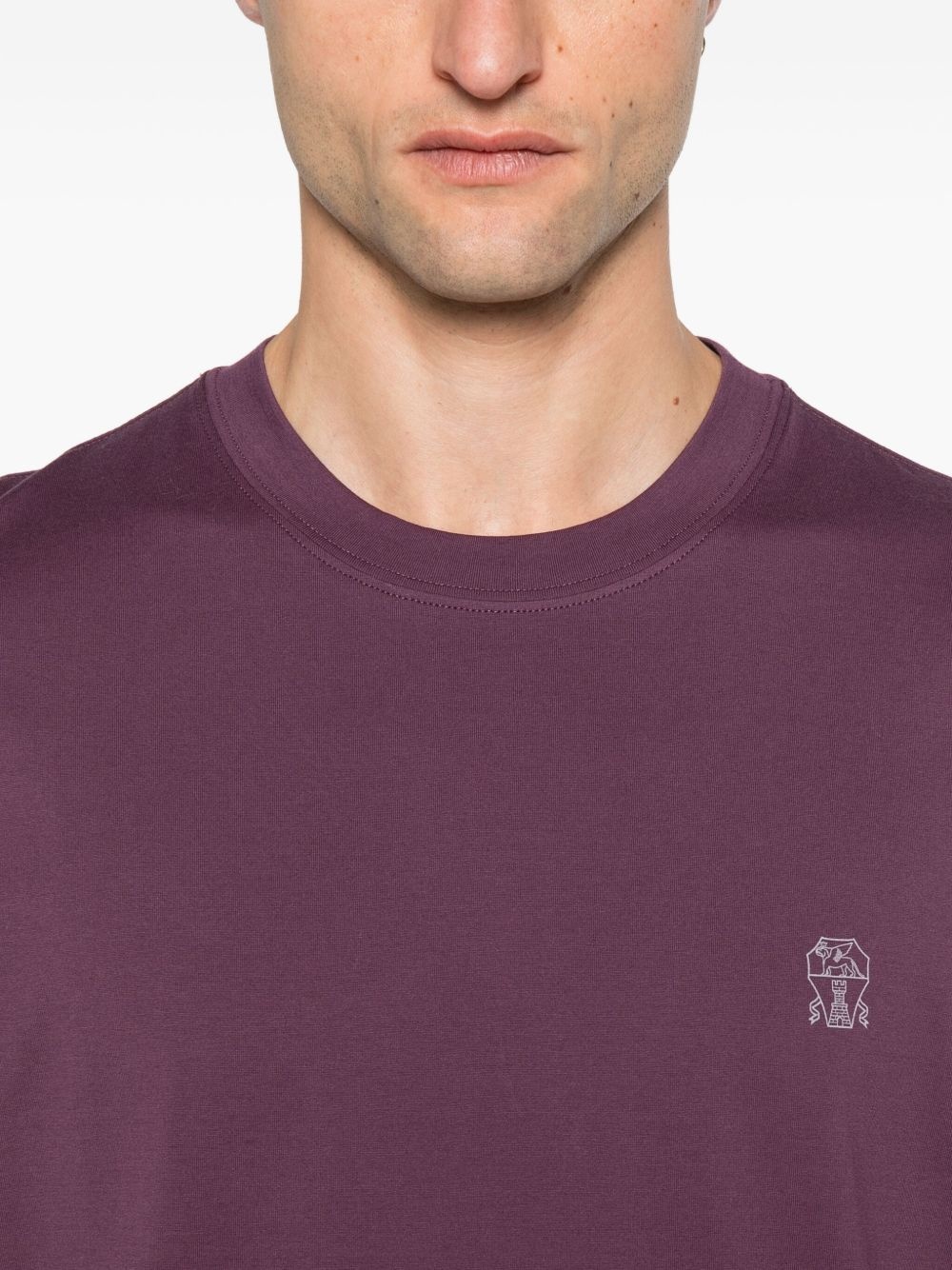 logo-embroidered T-shirt - 4