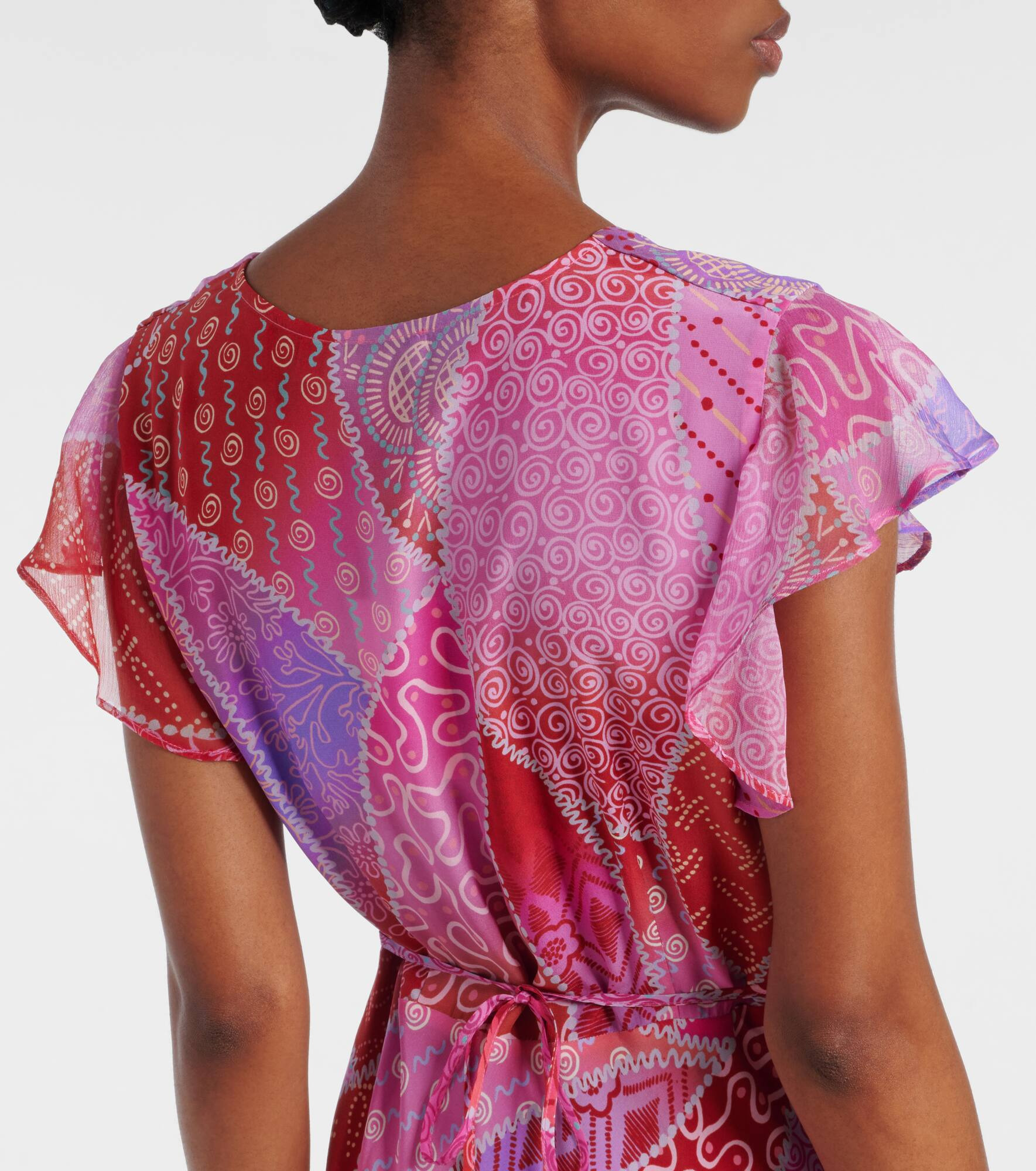 Meena printed silk maxi dress - 5