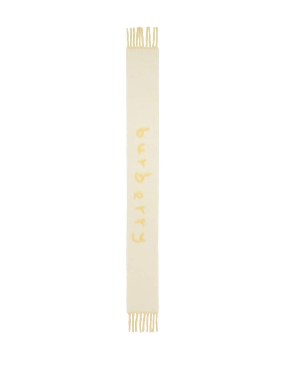 logo-intarsia reversible scarf - 2
