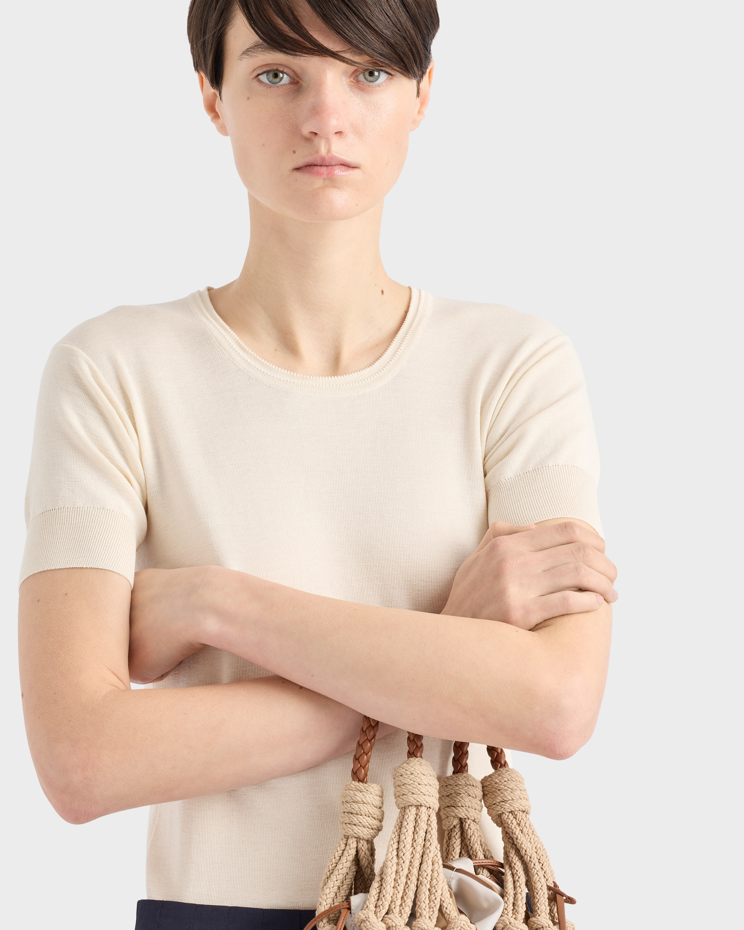 Silk and cotton crew-neck sweater - 4