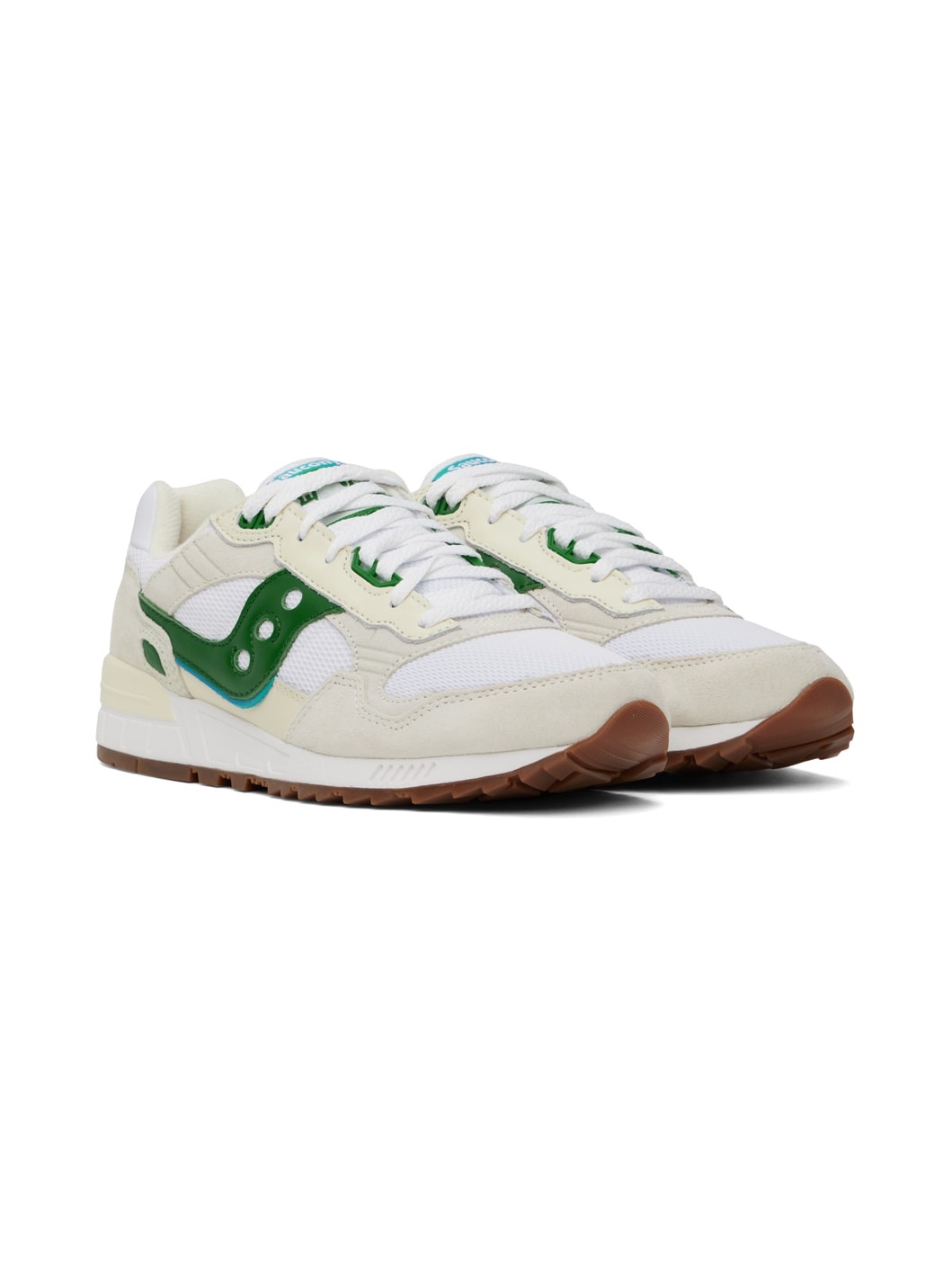 White & Green Shadow 5000 Premium Ivy Prep Sneakers - 4