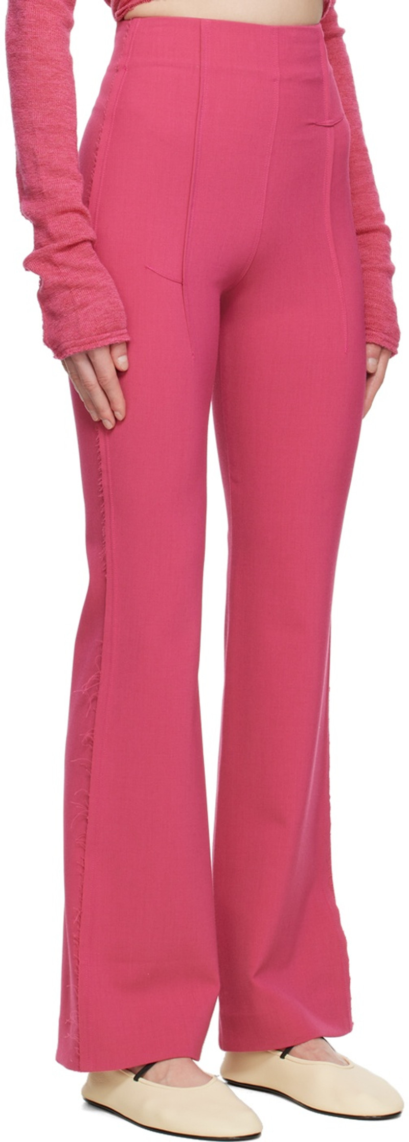 TALIA BYRE Pink Tailored Trousers outlook