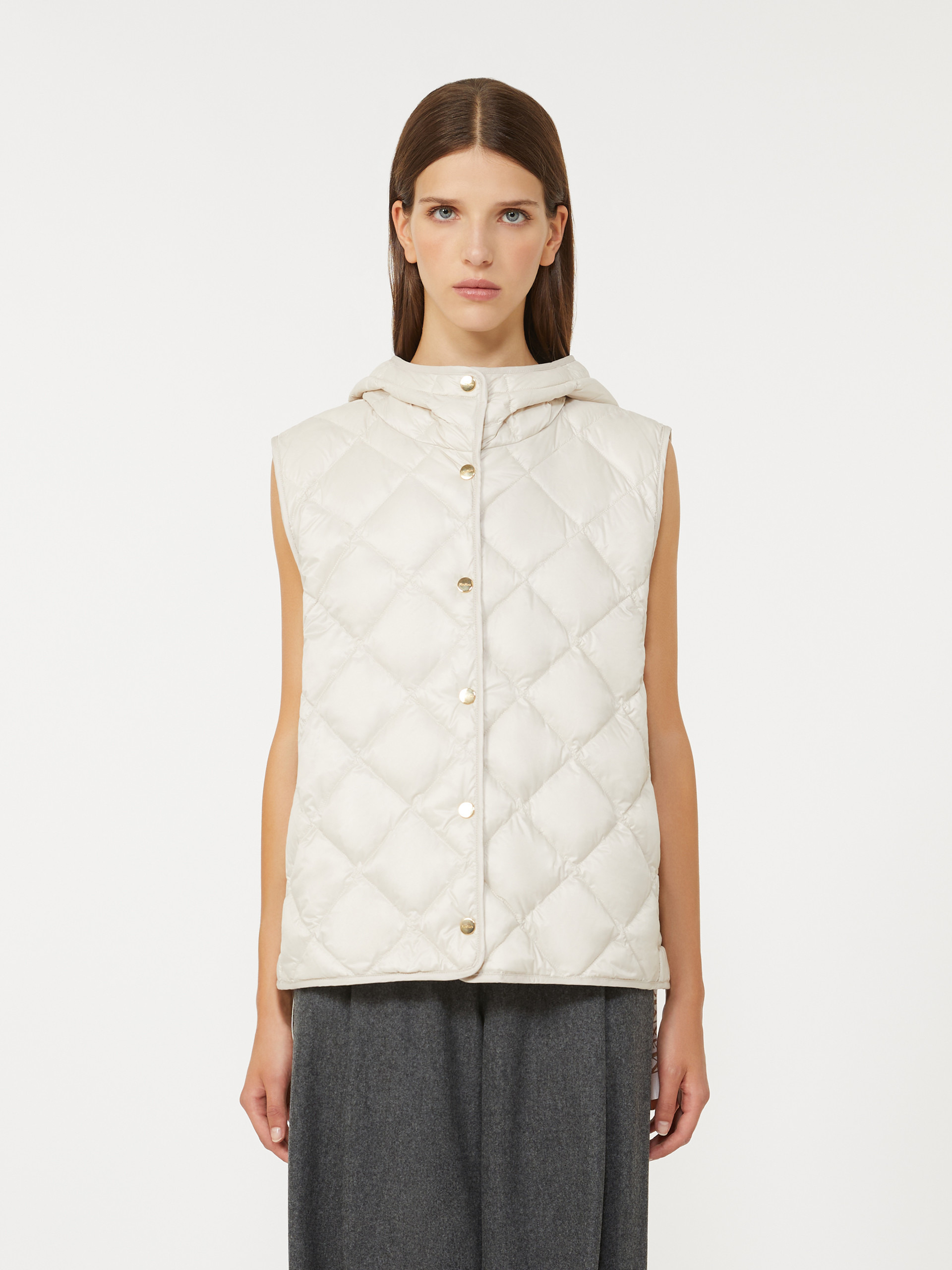 TREFA Padded gilet in water-repellent diamond pattern fabric - 3