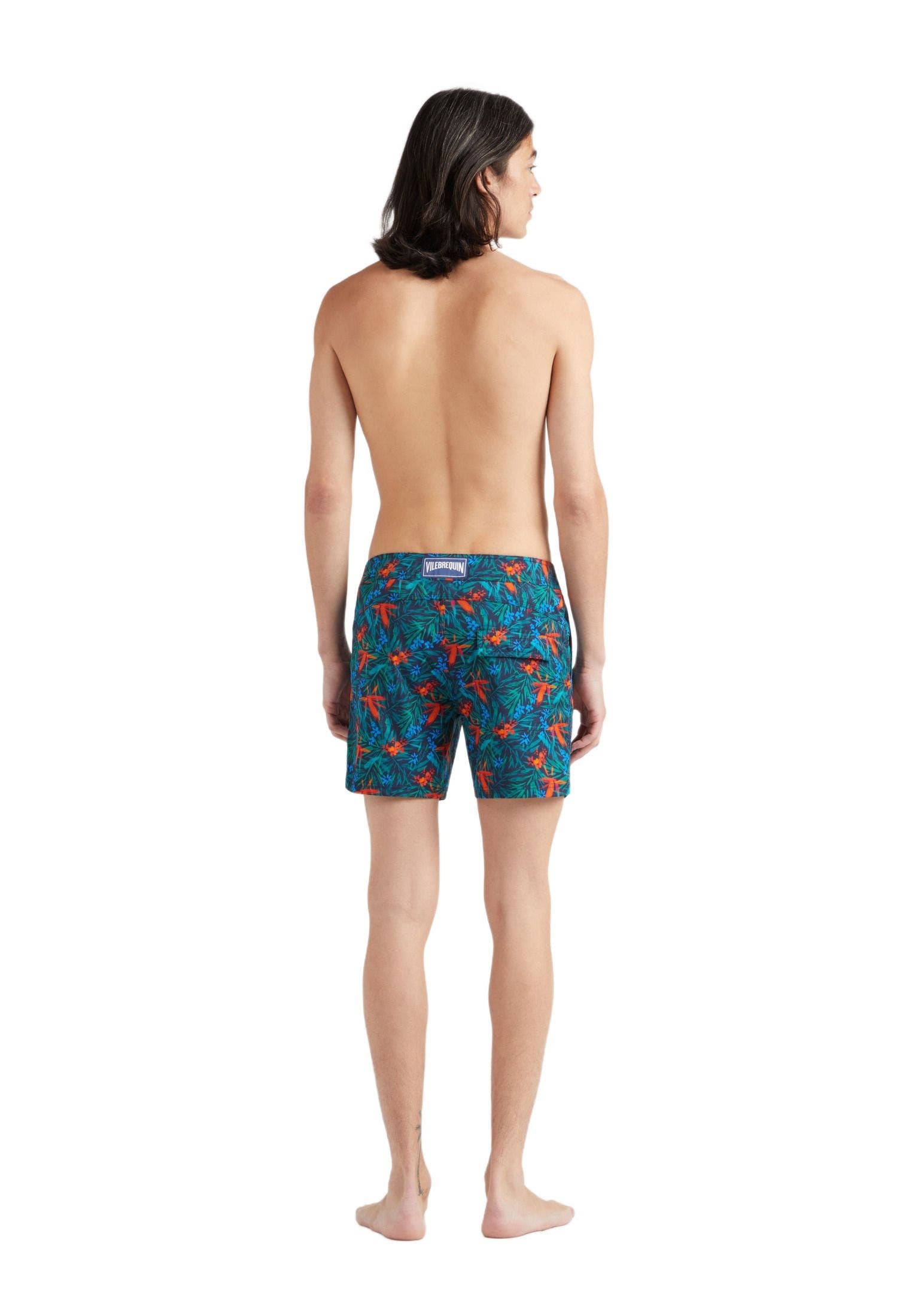 Vilebrequin Men's Tropical Flower Stretch Board Shorts in Bleu Marine at Nordstrom - 2