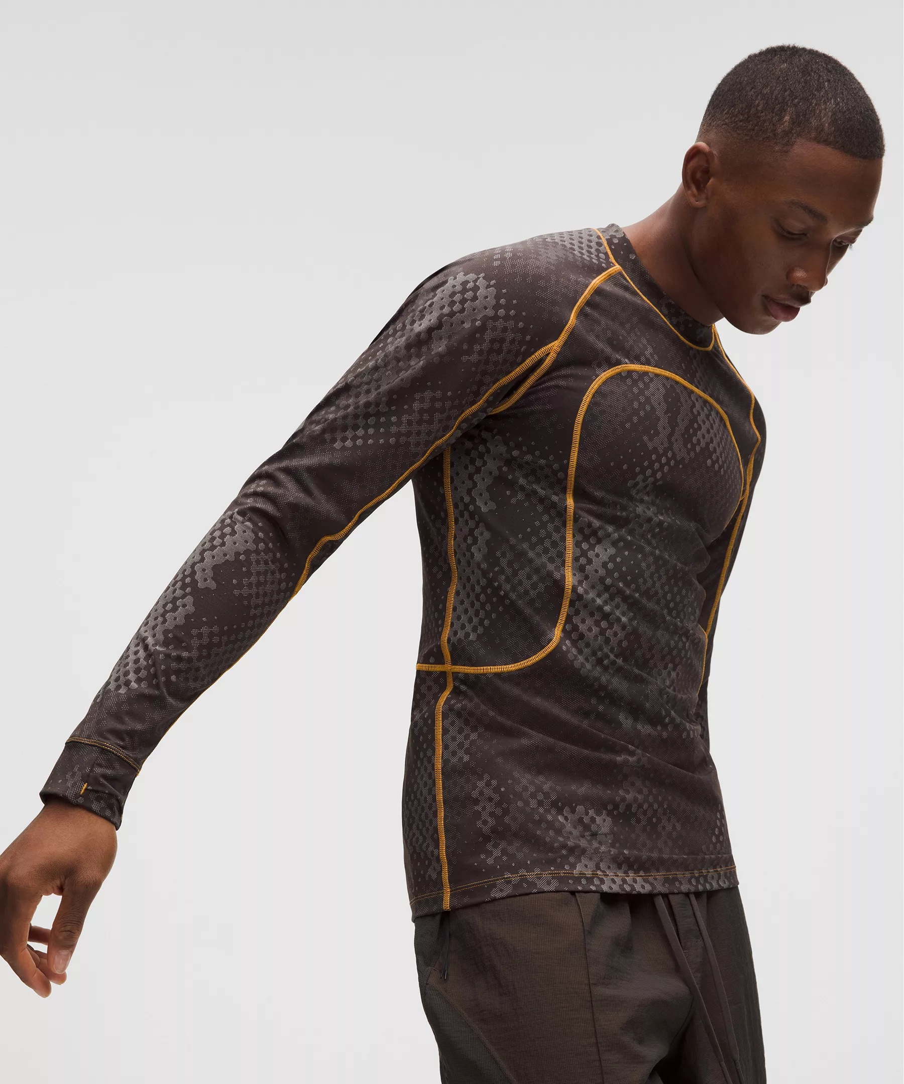 Men's Jacquard Tight-Fit Long-Sleeve Shirt *SLNSH Collection - 7