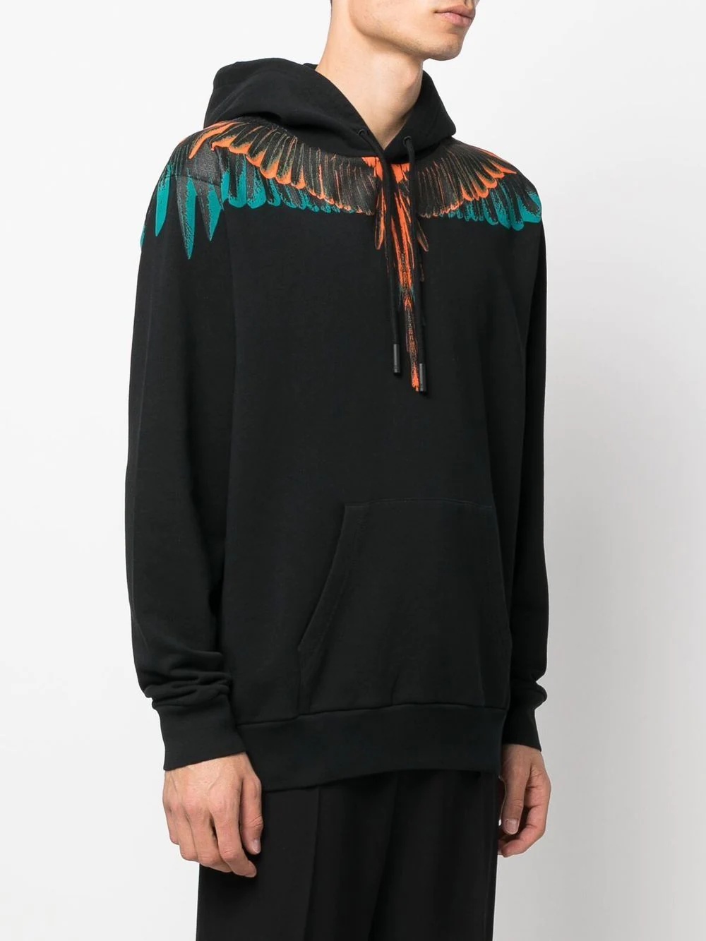 Wings-print pullover hoodie - 3