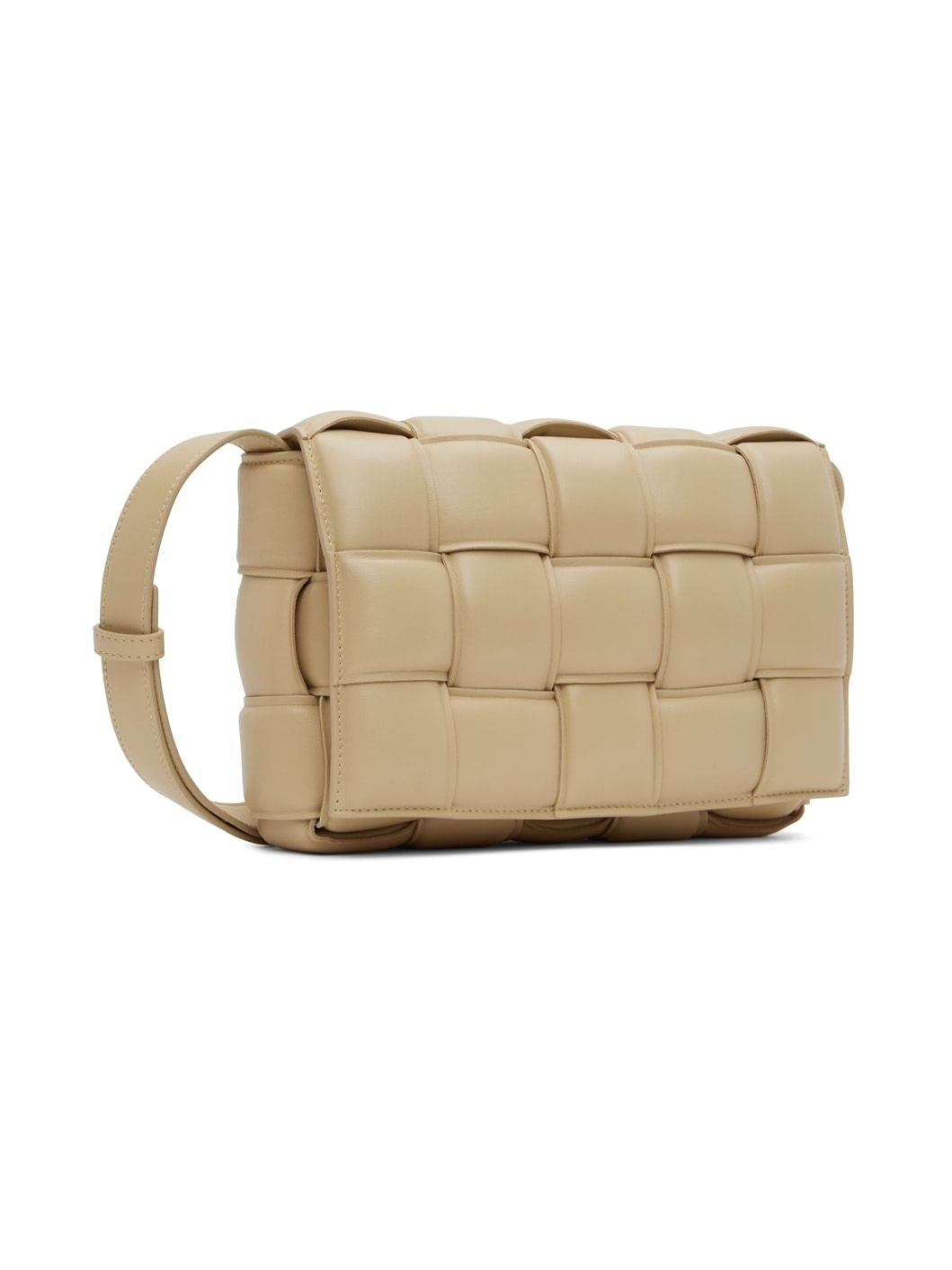 Beige Padded Cassette Shoulder Bag - 2