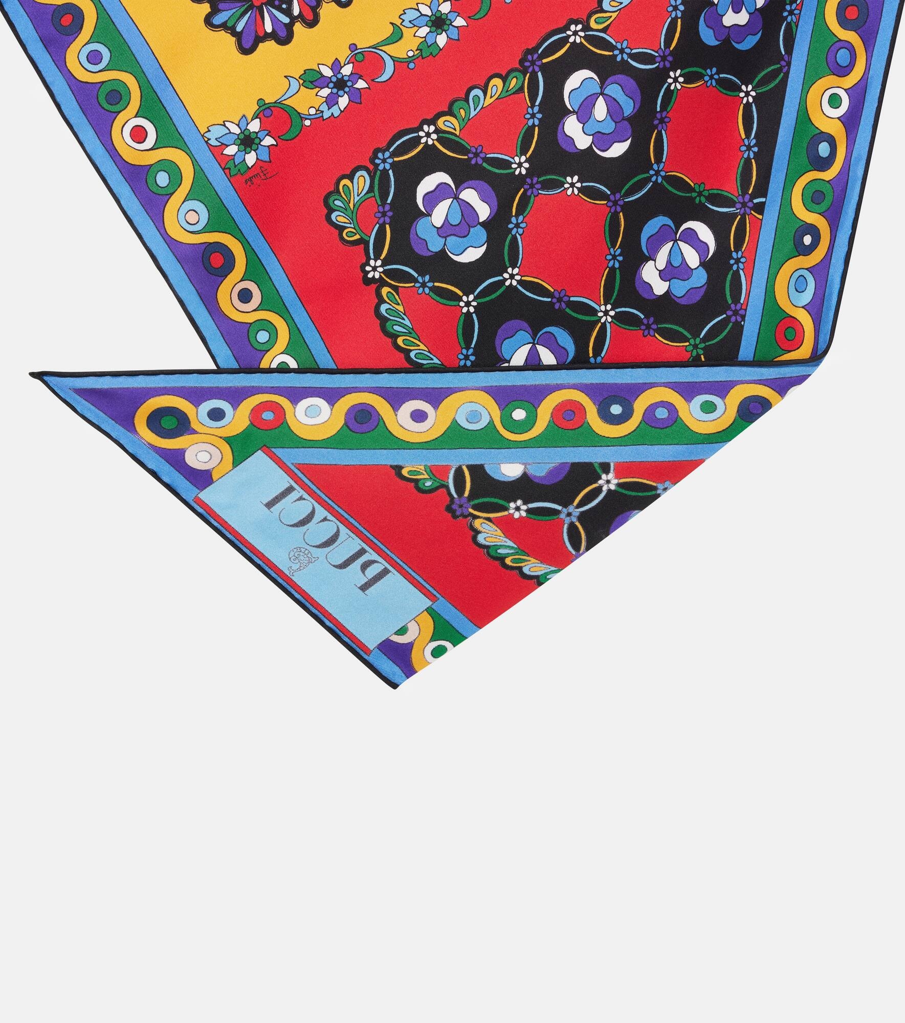 Festa silk twill scarf - 4