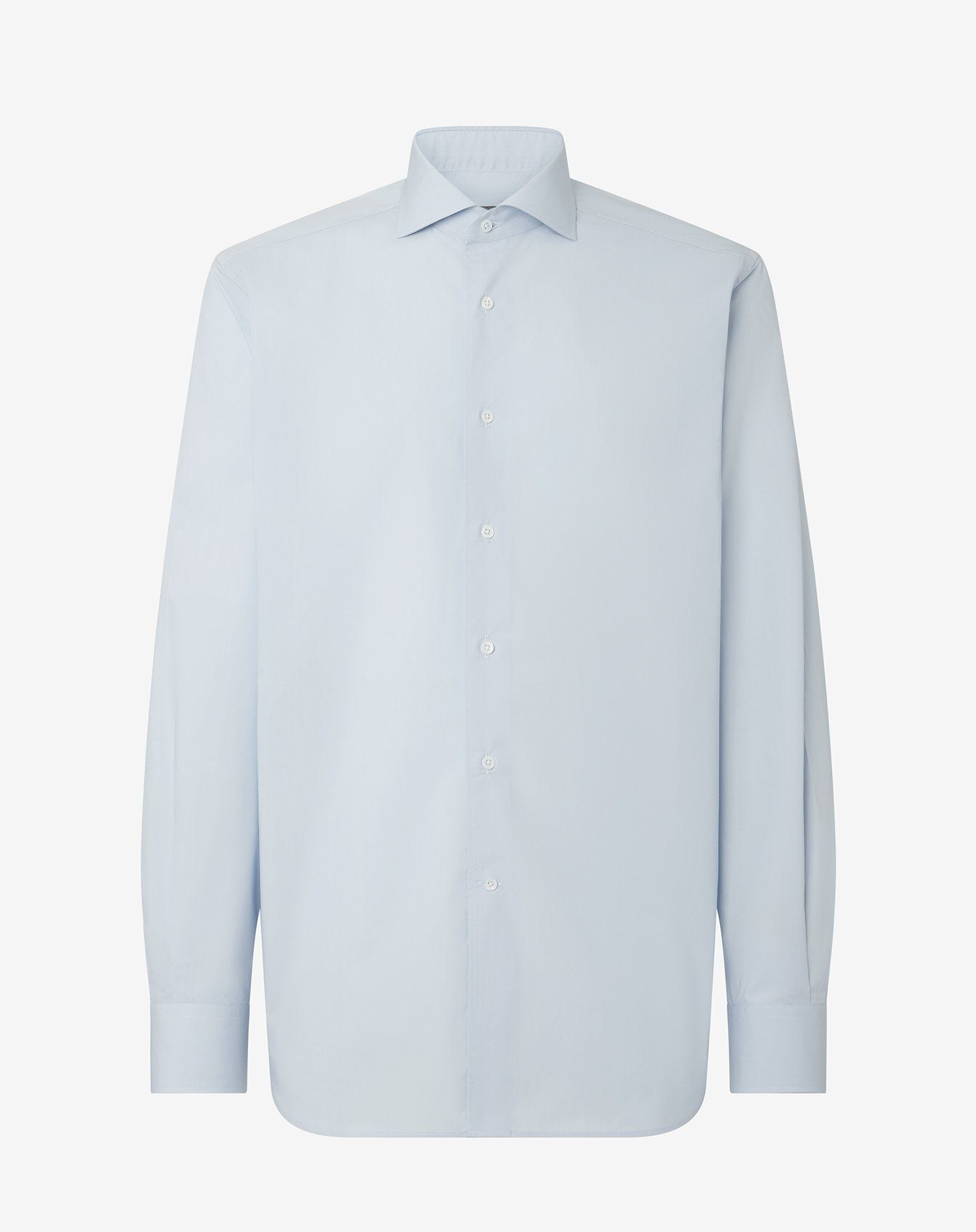 Light blue cotton poplin shirt - 1