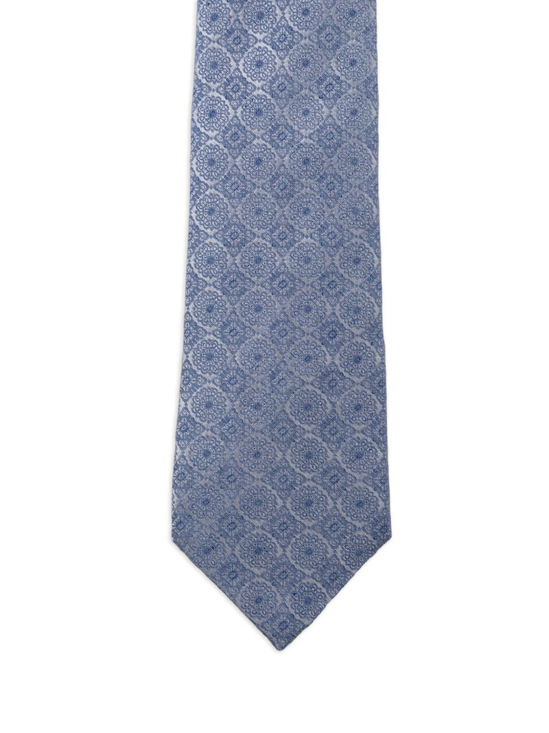 patterned silk tie 3