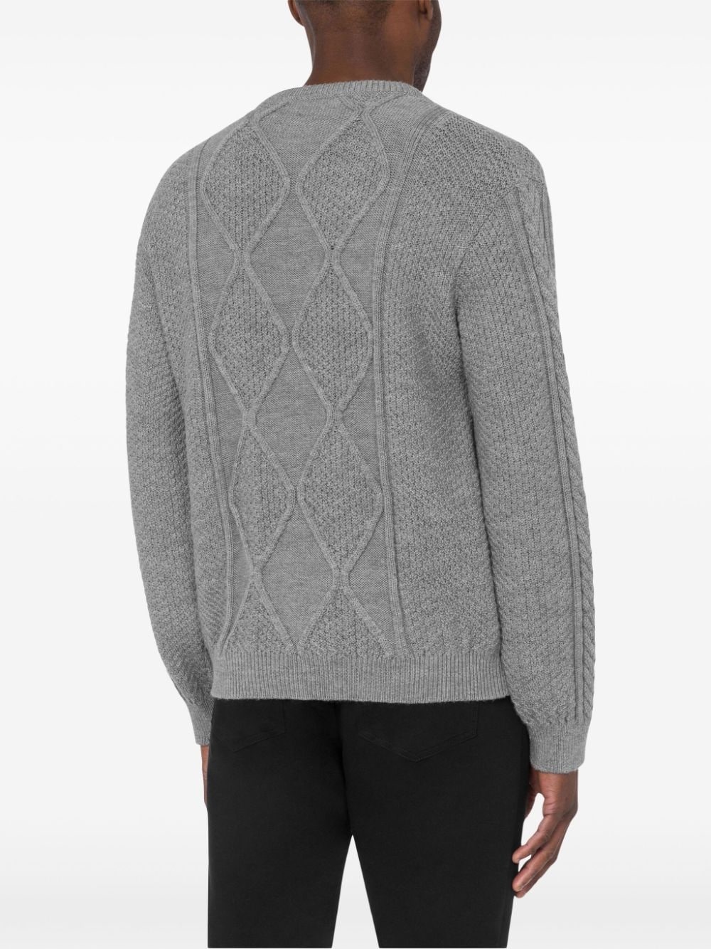 embroidered-slogan virgin wool jumper - 3