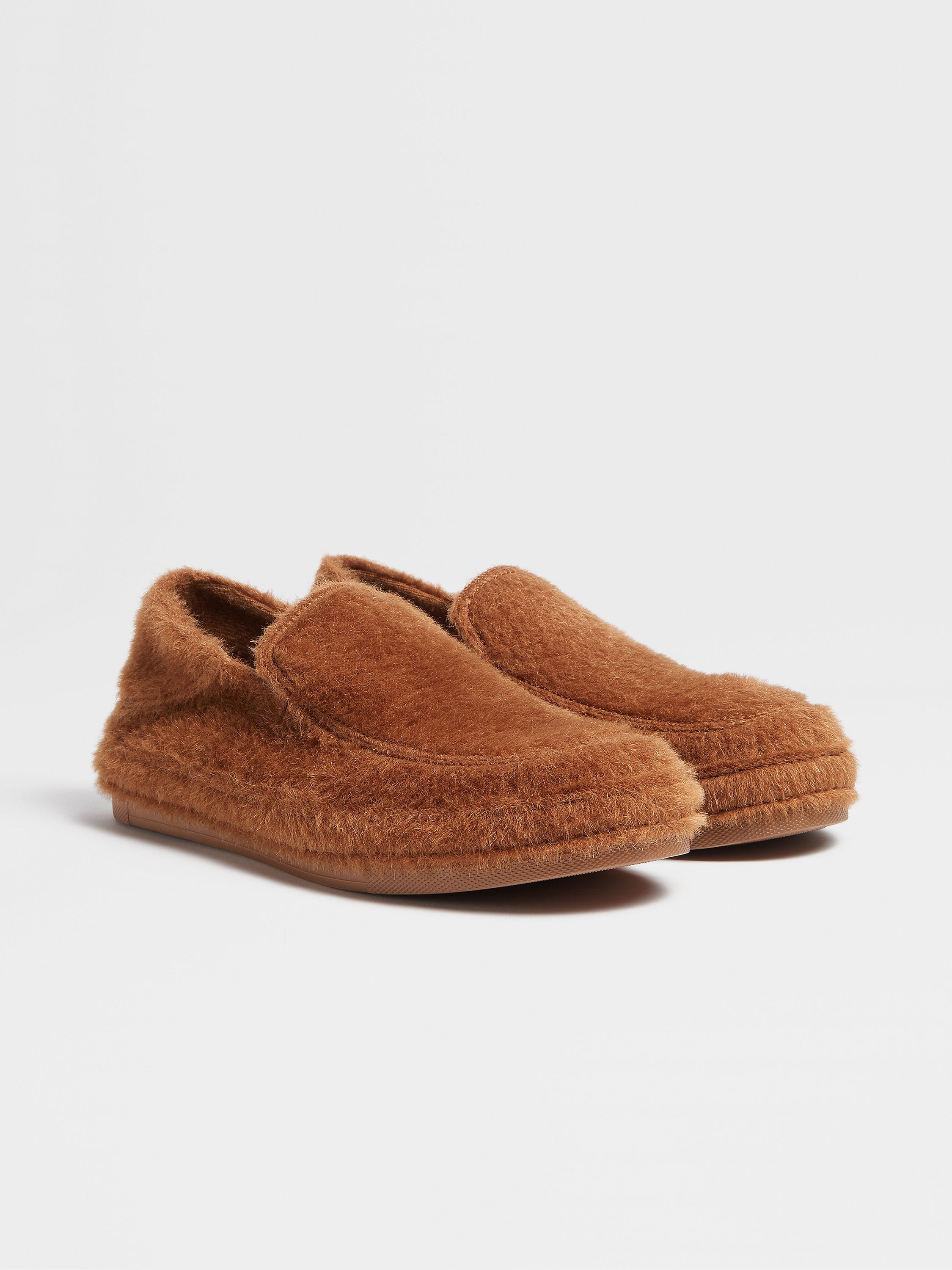 ZEGNA X THE ELDER STATESMAN ALPACA AND WOOL SLIPPERS - 3