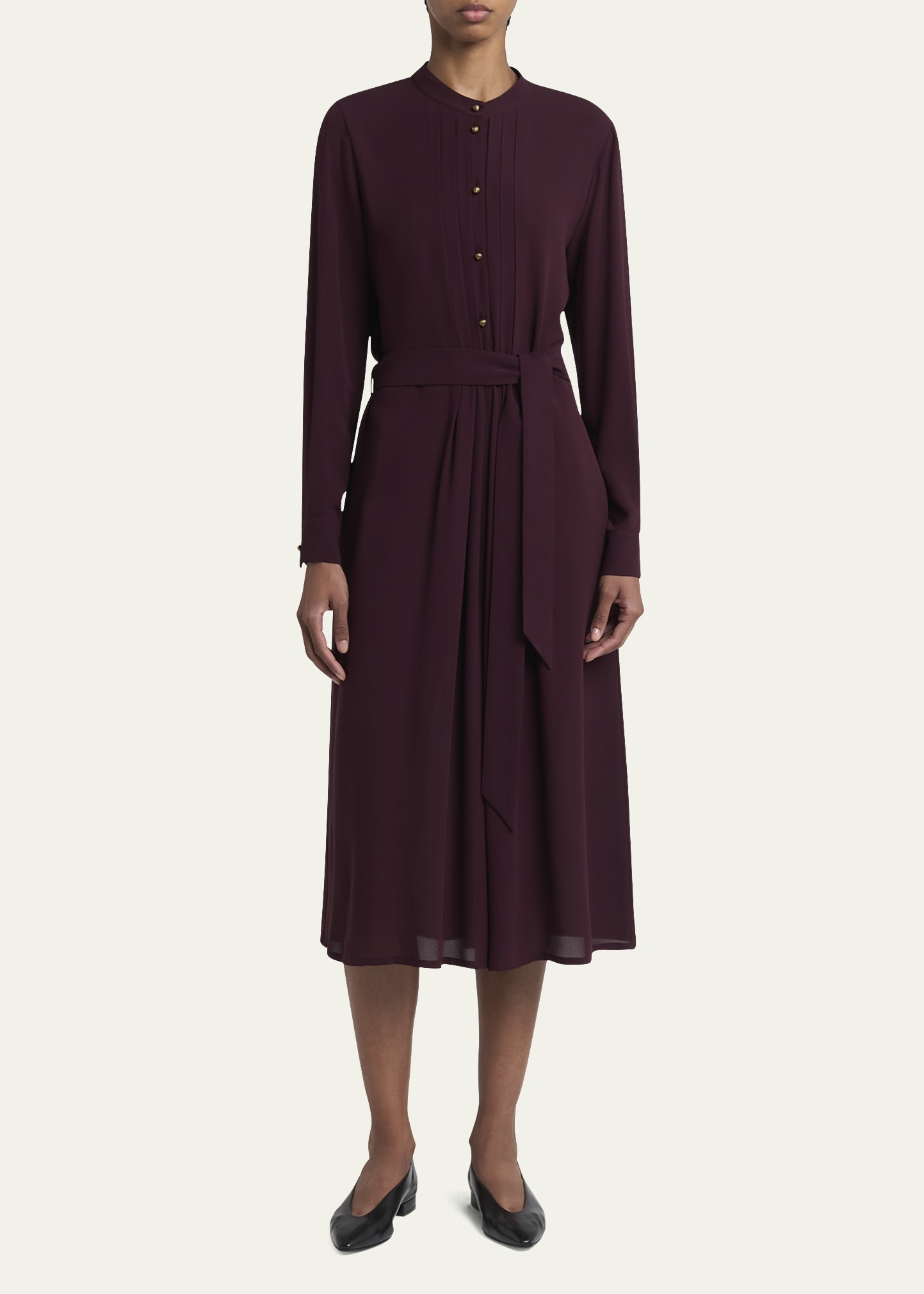 Hattie Sable Silk Crepe Shirtdress - 2