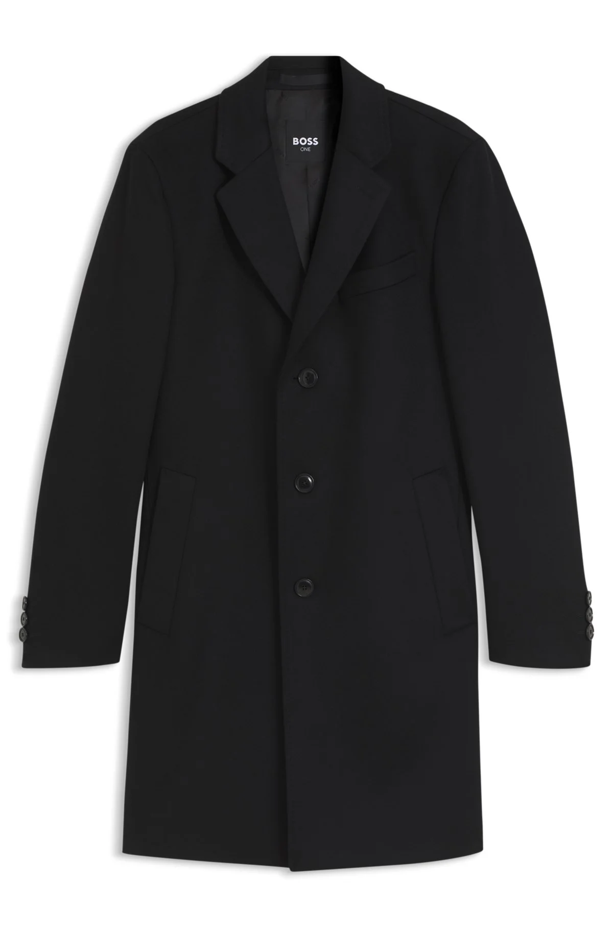 SLIM-FIT FORMAL WOOL COAT WITH CASHMERE - 1