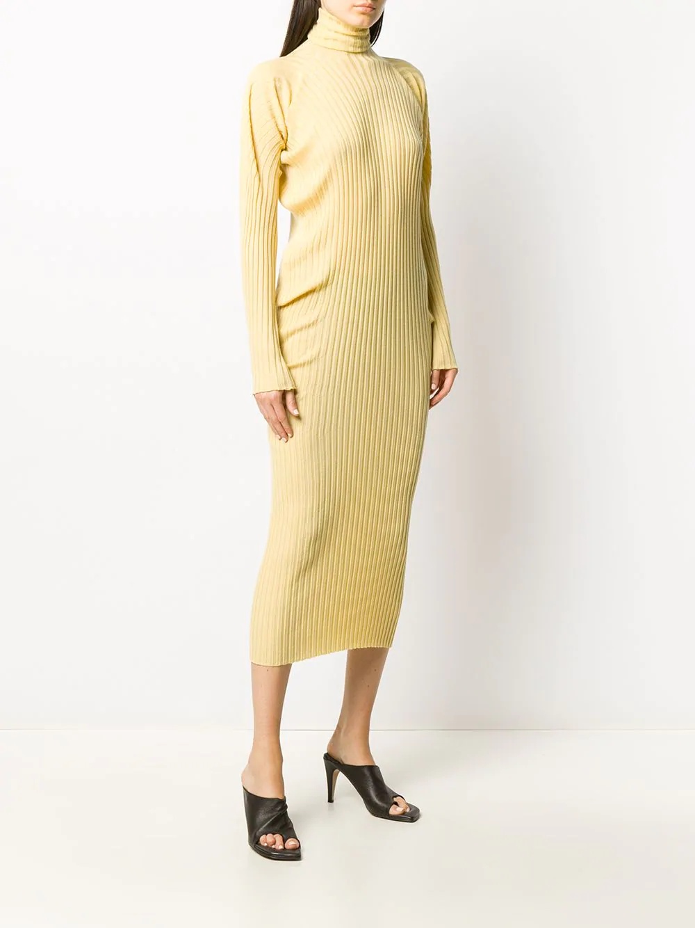 roll neck knit dress - 3