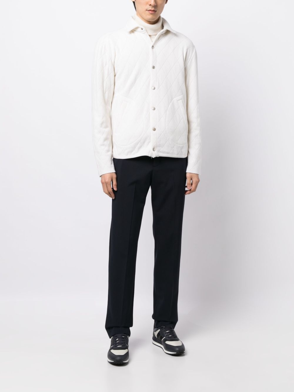 pointelle-knit buttoned jacket - 2