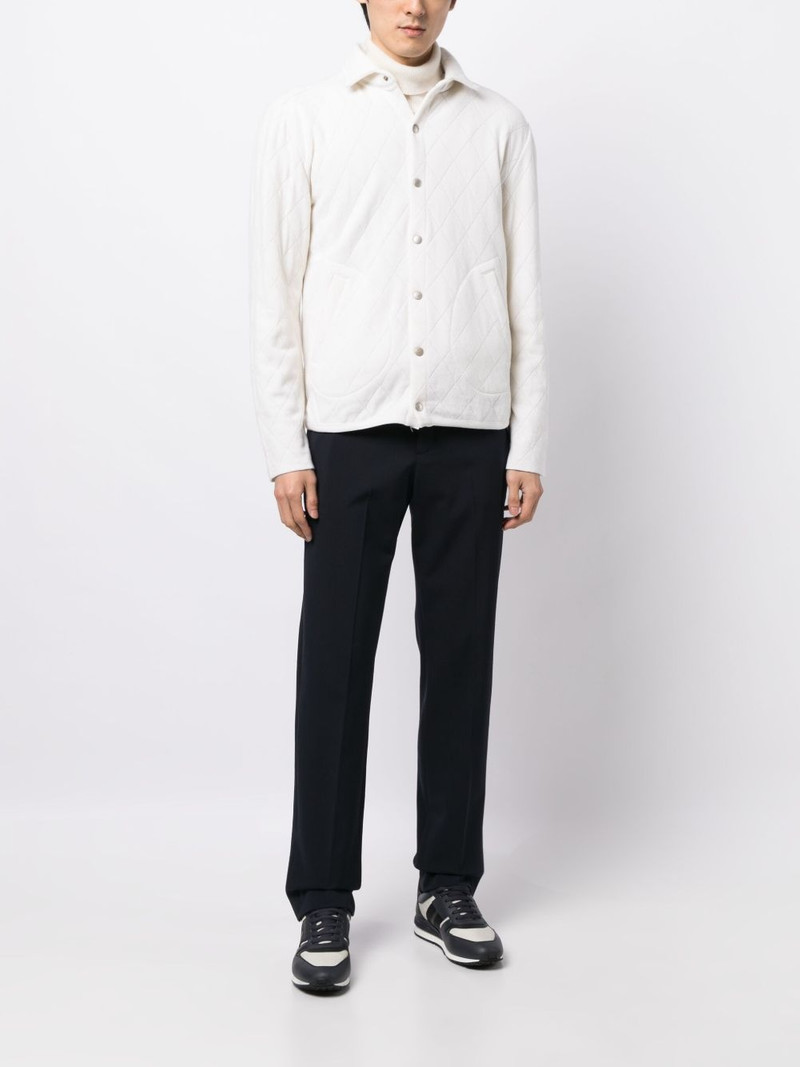 LARDINI pointelle-knit buttoned jacket outlook