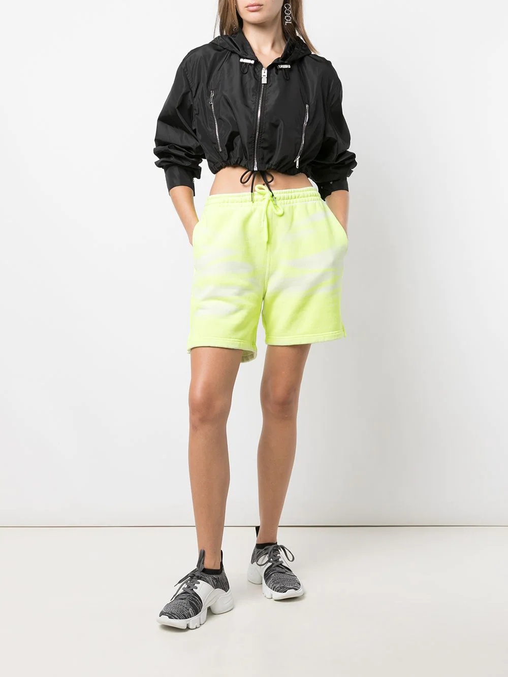 dyed drawstring shorts - 2