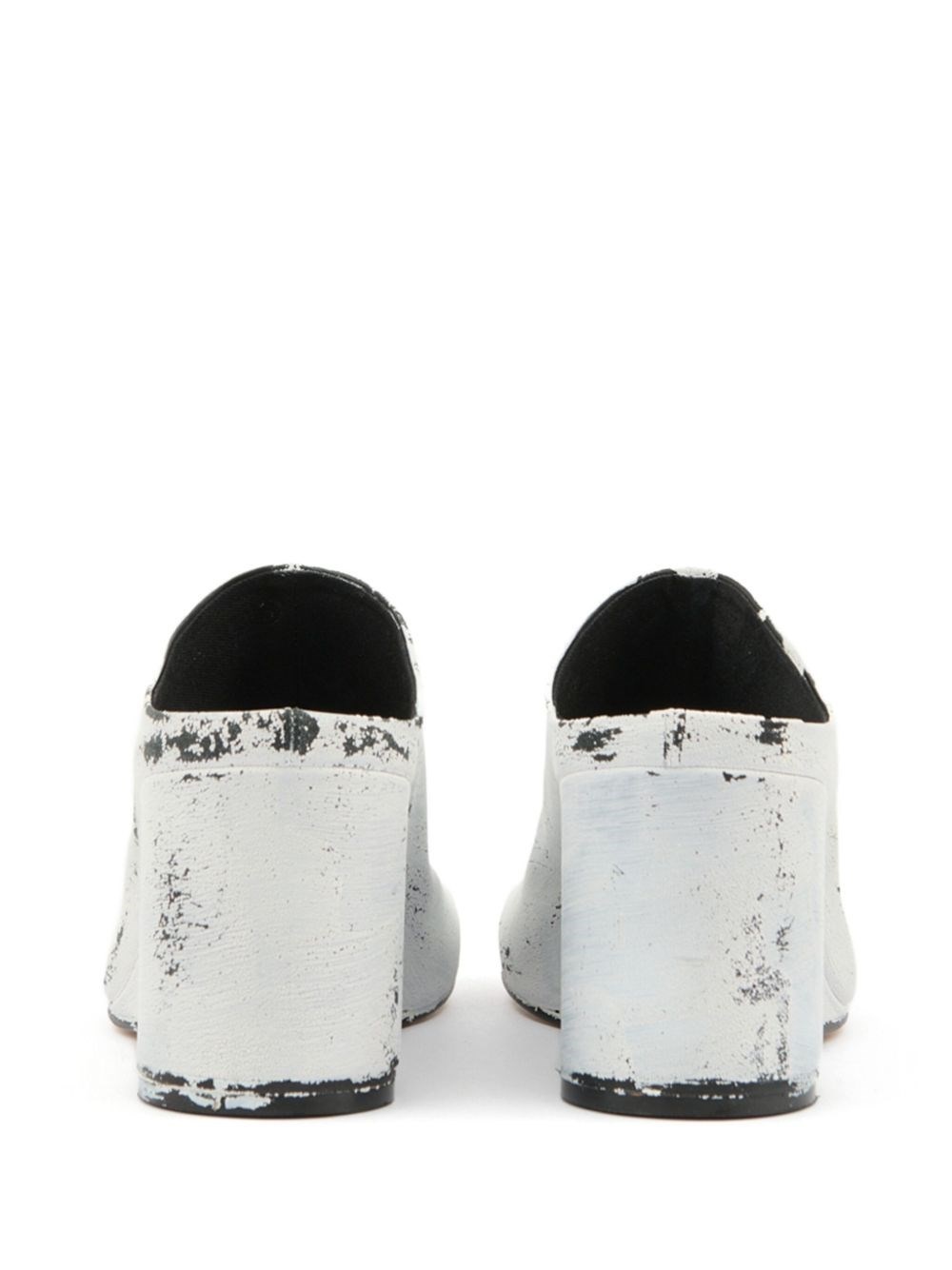 Leather heel mules - 4