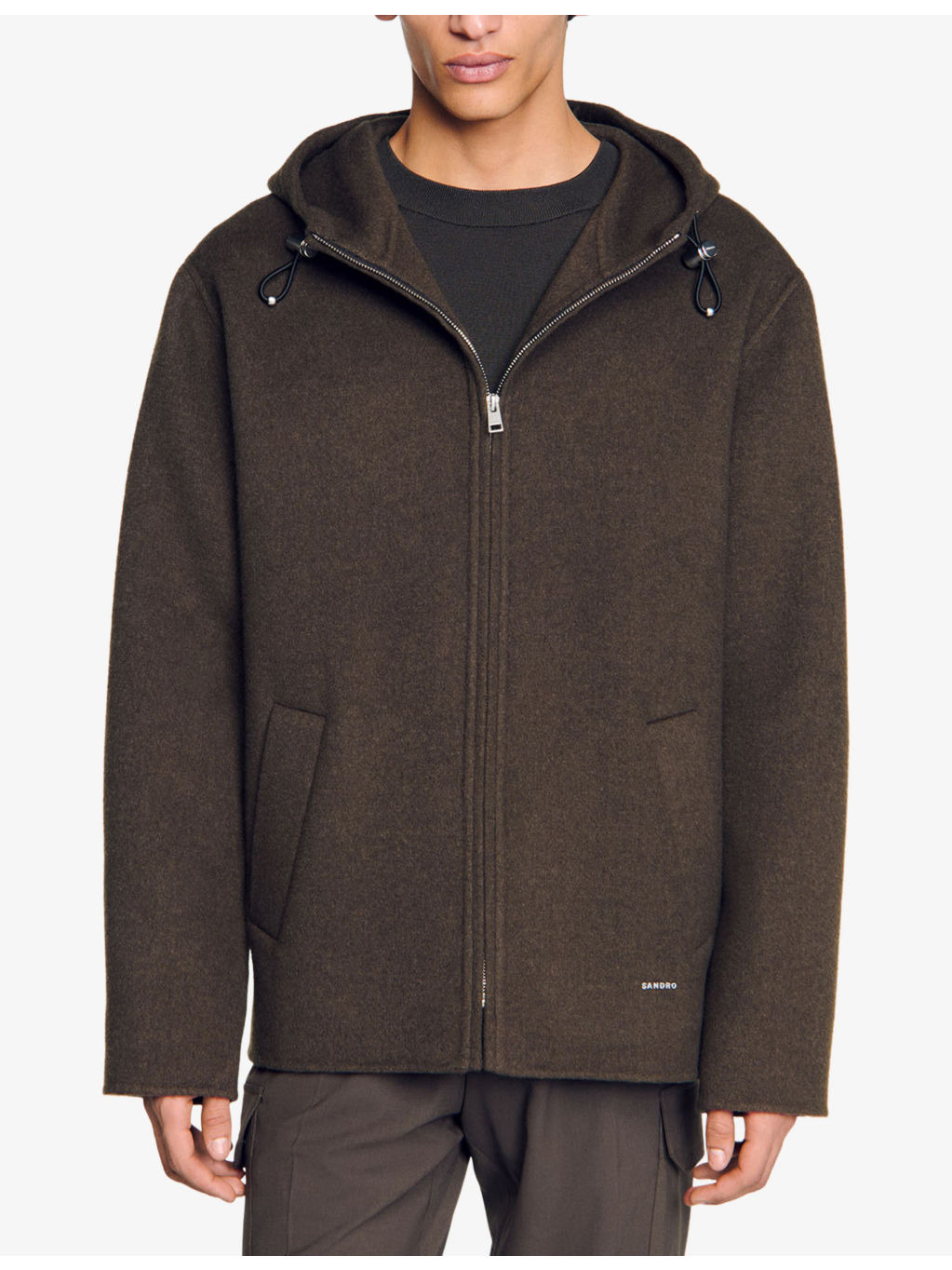 Toggle-hood regular-fit wool-blend jacket - 3