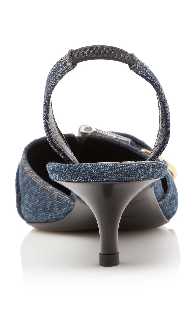Voyou Denim Slingback Pumps blue 4