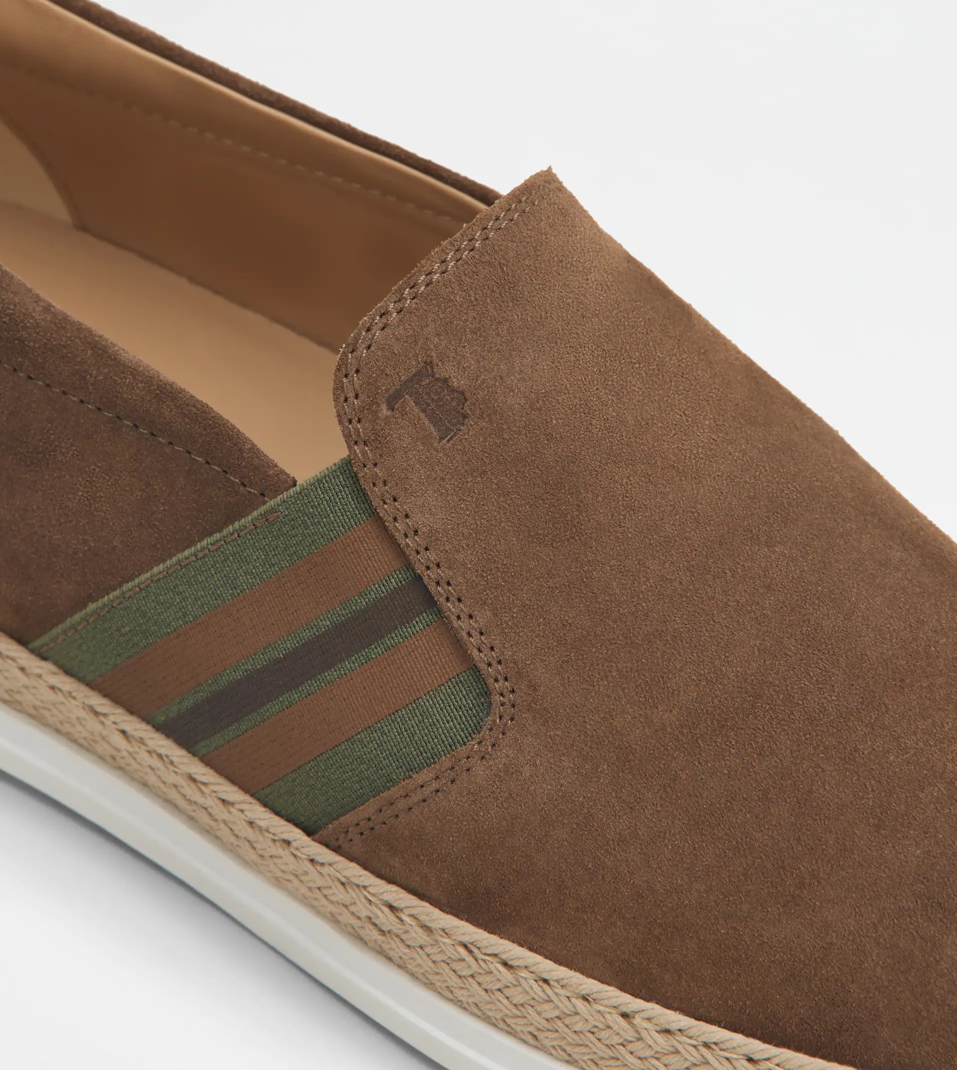 SLIP-ONS IN SUEDE - BROWN - 5