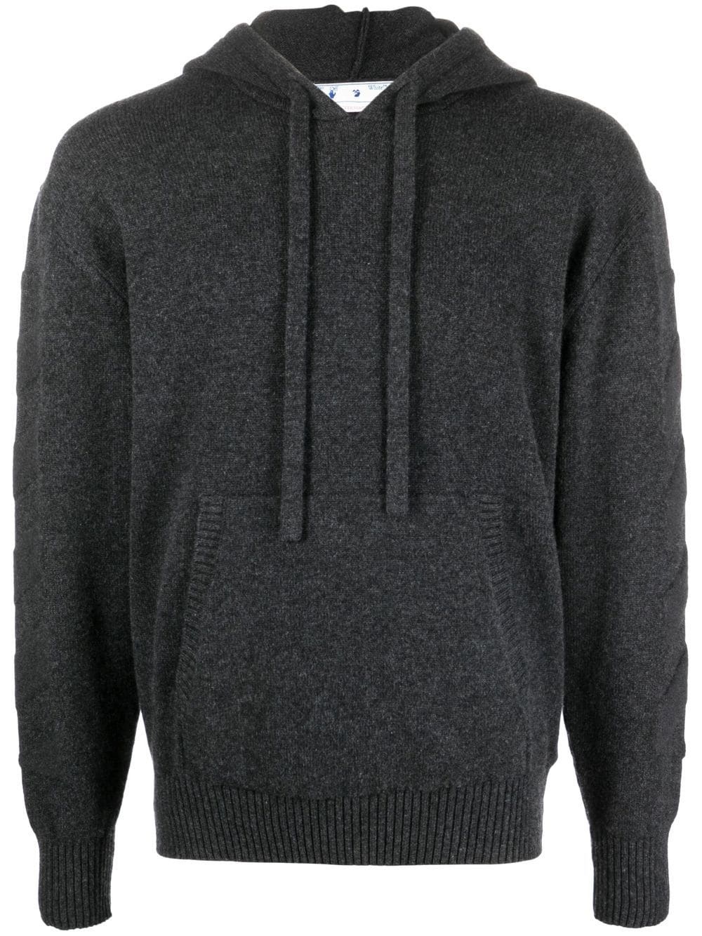 Arrows-logo knitted cashmere hoodie - 1