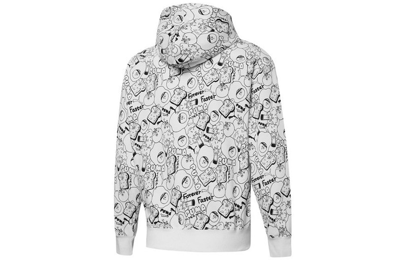 PUMA Puma Club All Over Print Full Zip Hoodie Jacket 'White' 533201-52 outlook