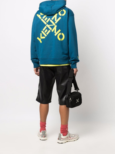 KENZO cross logo-print hoodie outlook