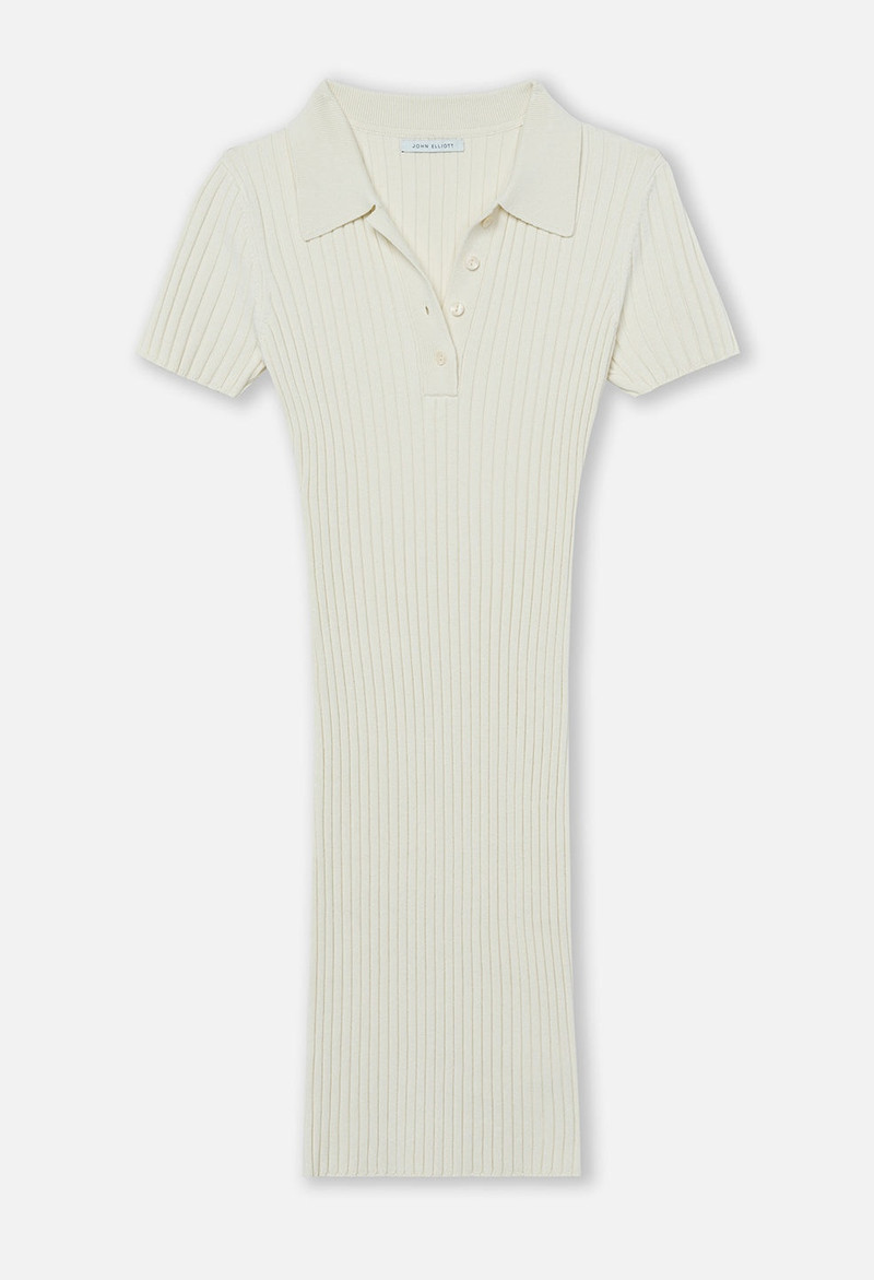 PIPER SILK COTTON RIB POLO DRESS 1