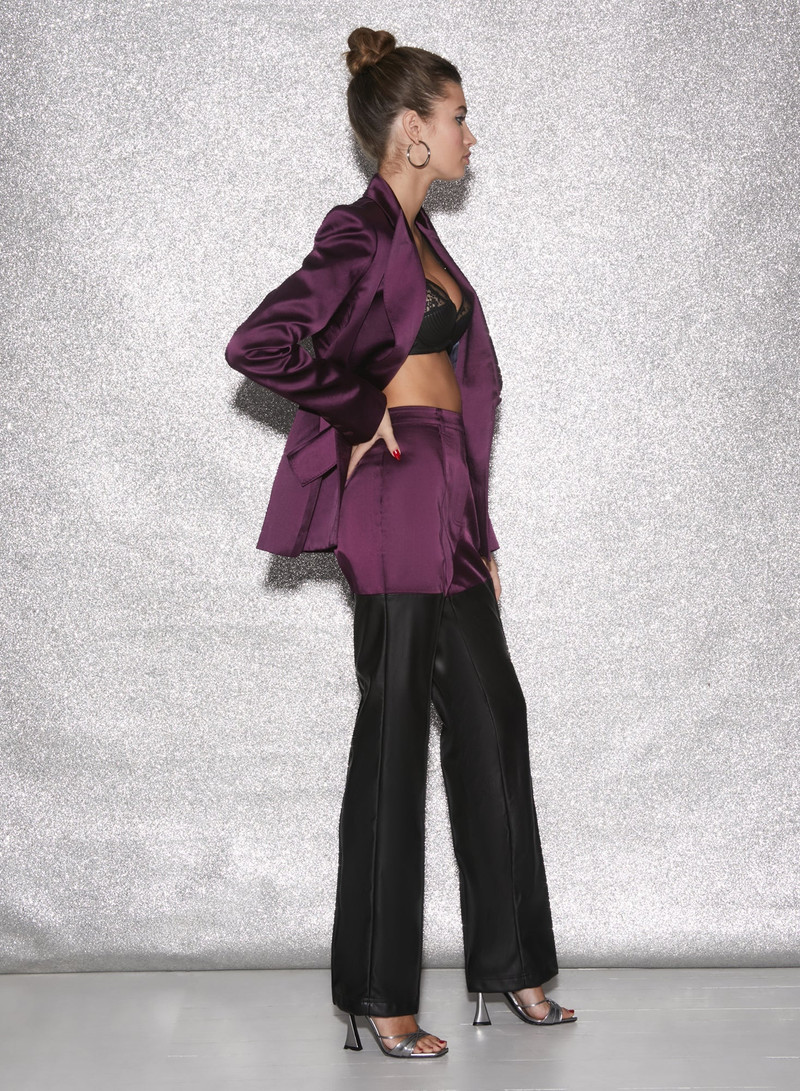 Vegan Leather Combo Pant 8