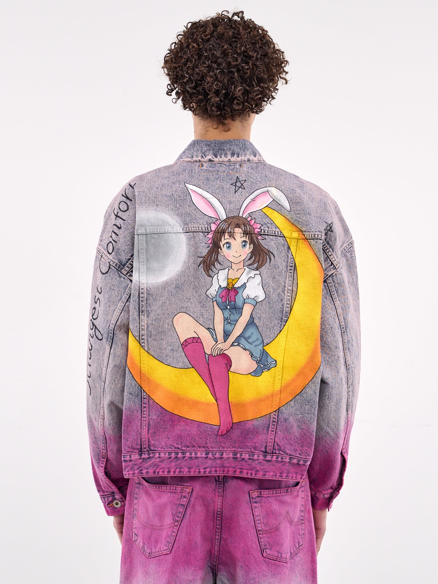 Hand-Painted Anime Denim Jacket - 3
